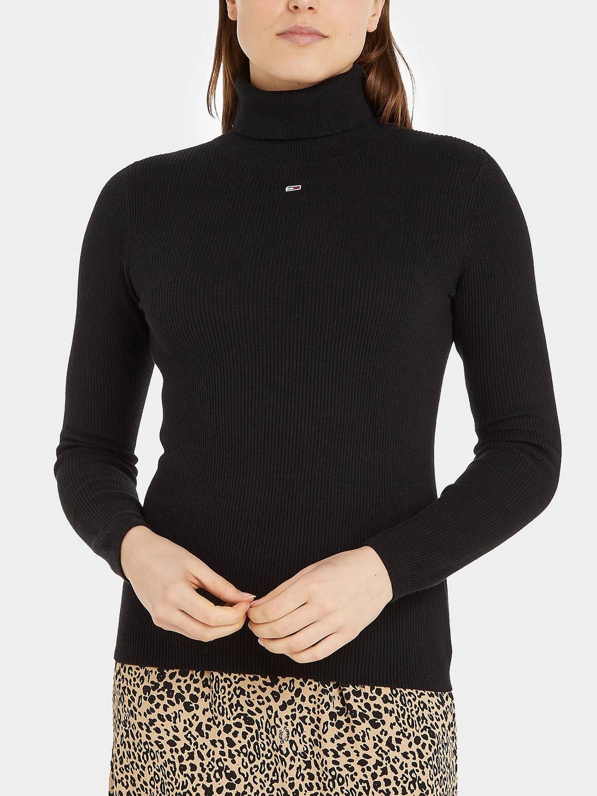 TOMMY HILFIGER Tjw Essential Turtleneck Sweater - Dolcevita Donna nero Foto 2