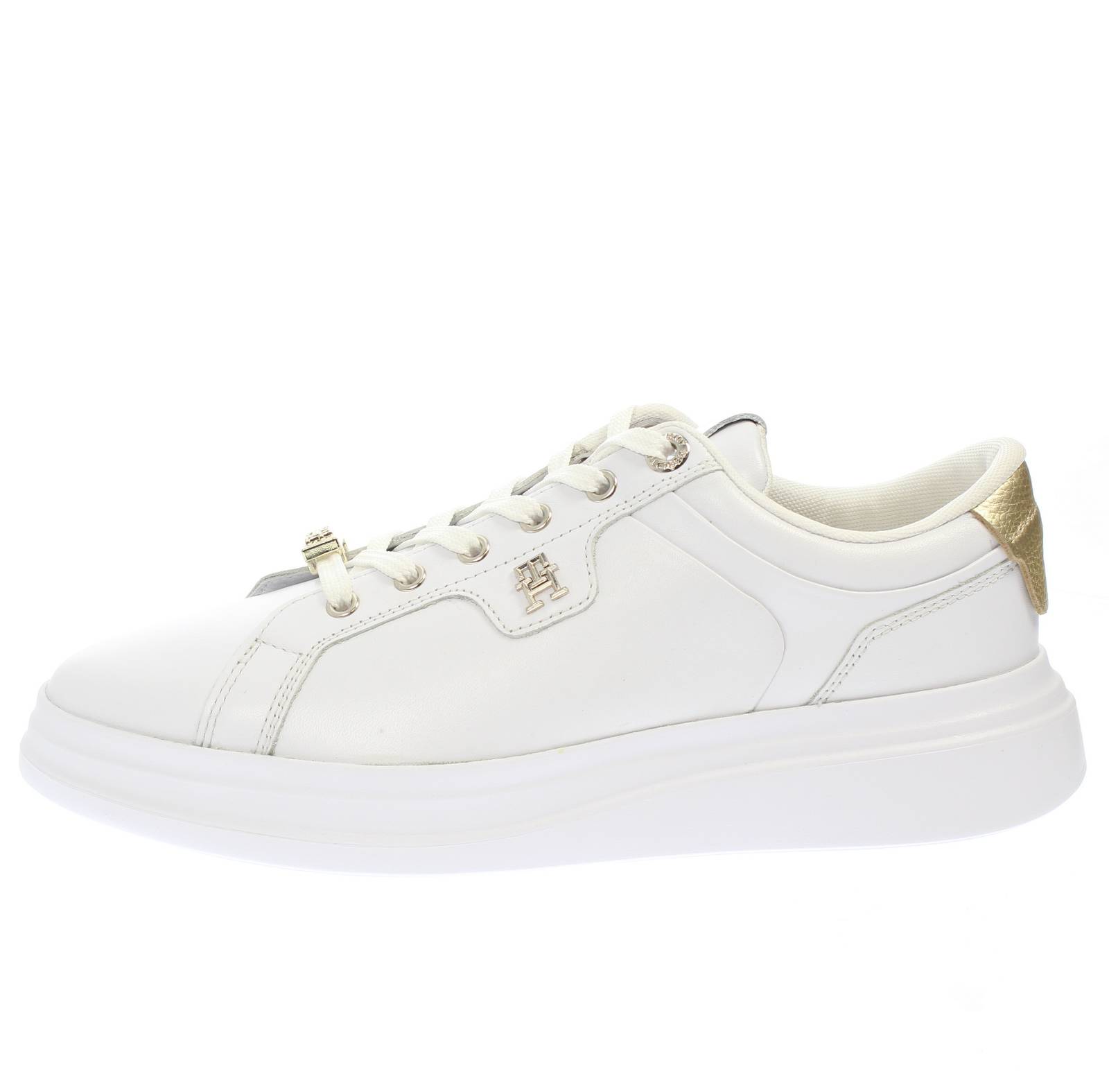 TOMMY HILFIGER Court Point - Sneakers basse in Pelle Donna bianco Foto 3