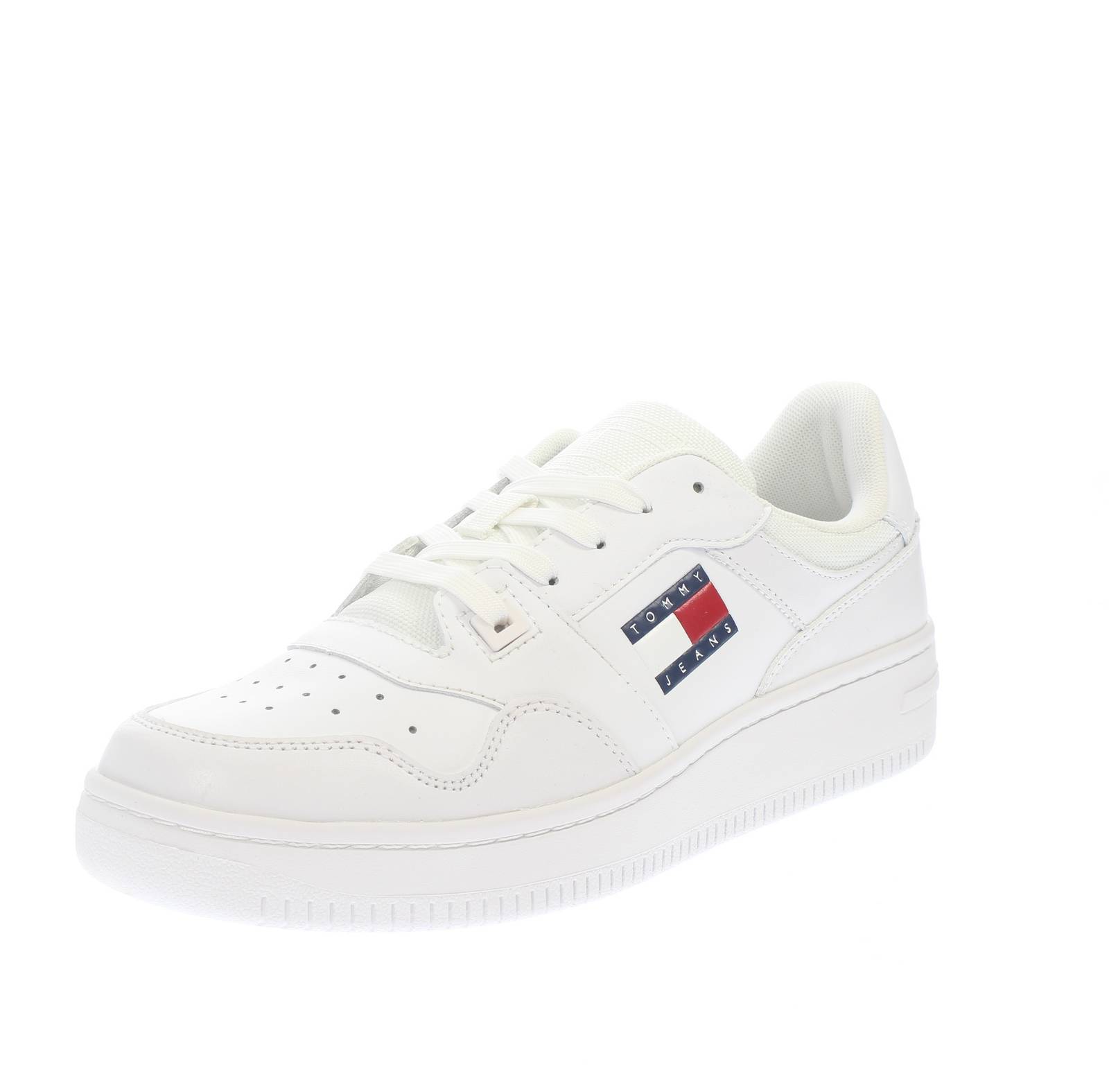 TOMMY HILFIGER Retro Basket Essential - Sneakers aus Leder Damen weiß