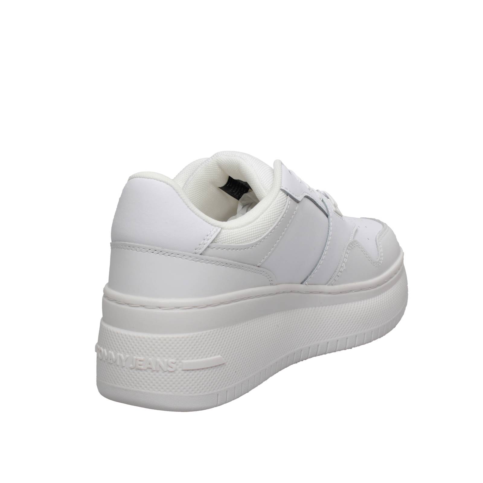 TOMMY HILFIGER Retro Basket - Sneakers platform in Pelle Donna bianco Foto 4
