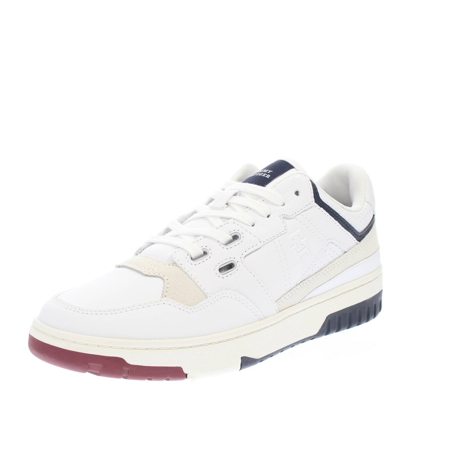 TOMMY HILFIGER Basket Street - Sneakers basse in Pelle Uomo bianco