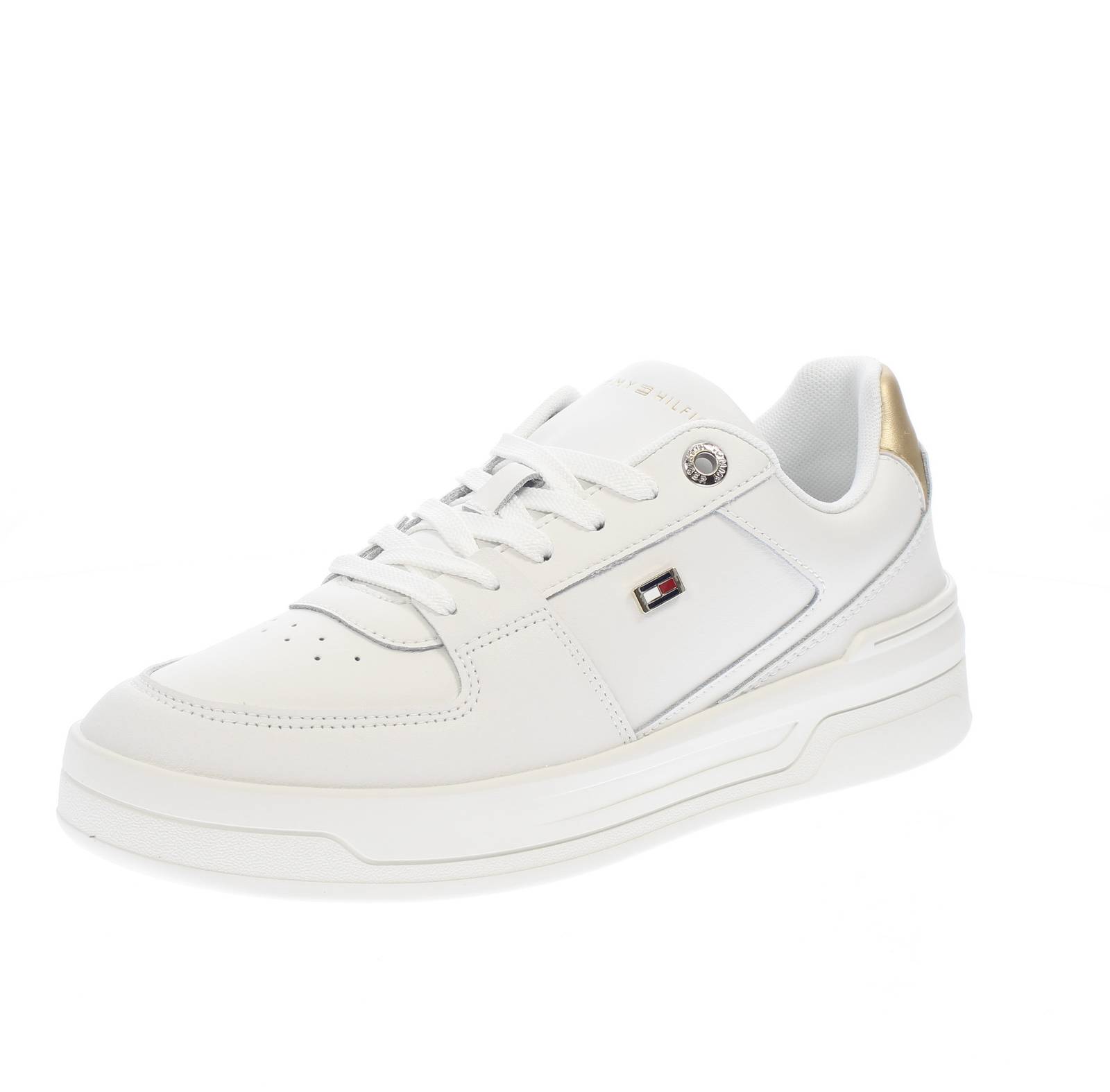 TOMMY HILFIGER Basket Gold Essential - Sneakers aus Leder Damen beige