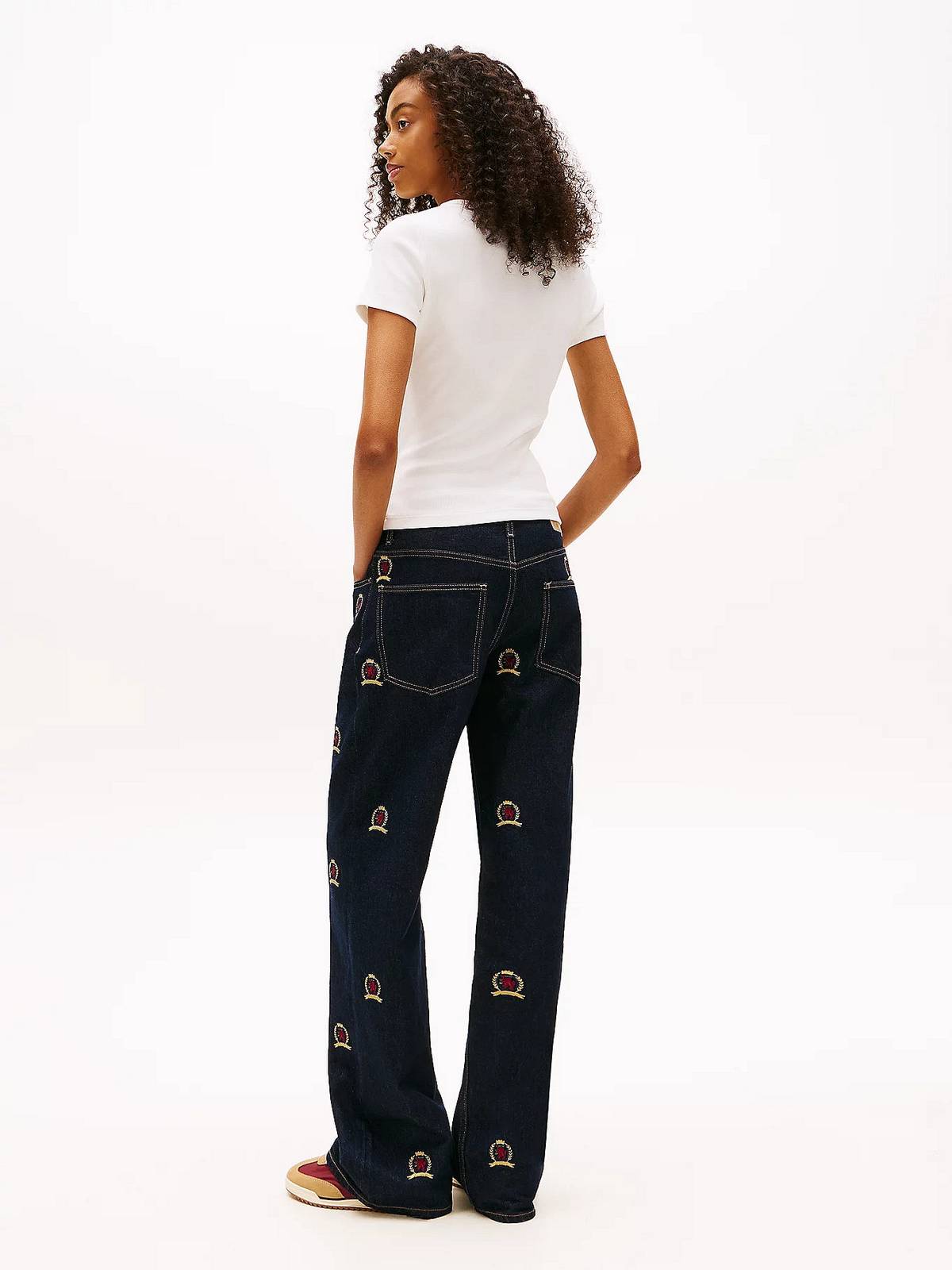 TOMMY HILFIGER Tee-shirt côtelé Slim Badge Femme blanc Photo 5