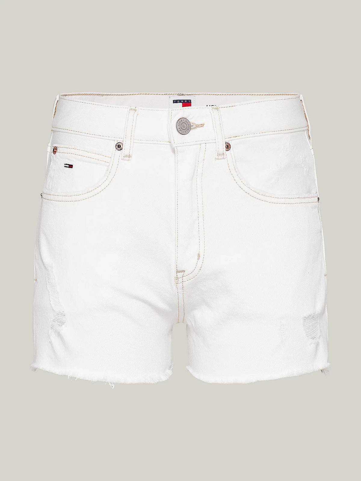TOMMY HILFIGER Hot Pants Damen weiß