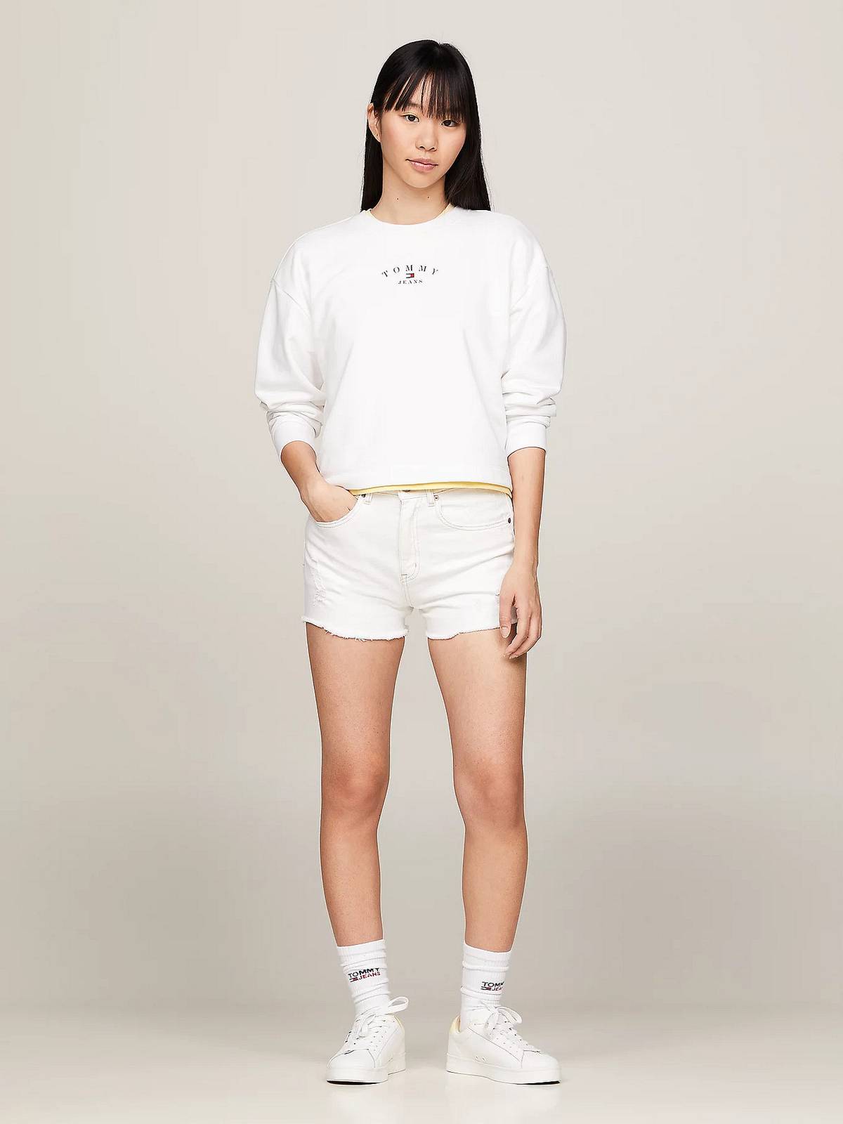 TOMMY HILFIGER Hot Pants Woman white Photo 3