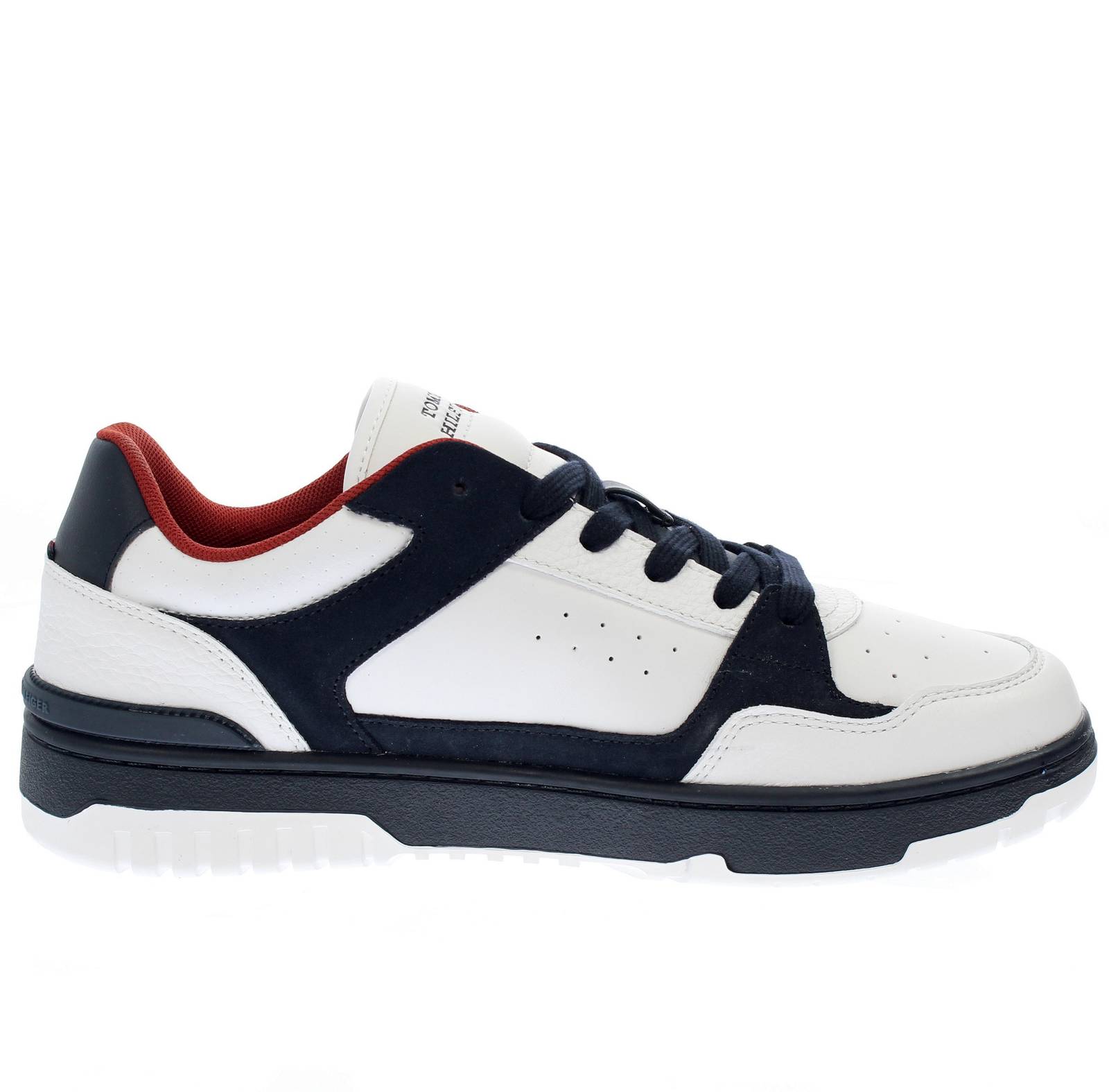 TOMMY HILFIGER Basket Street Block - Sneakers basse in Pelle Uomo blu Foto 2