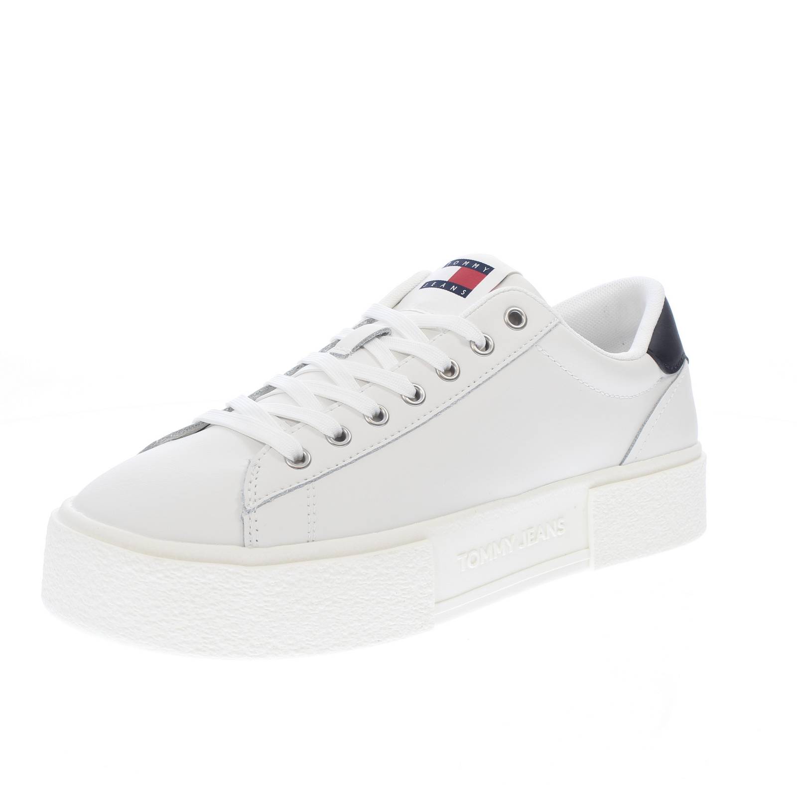 TOMMY HILFIGER Foxing Flatform - Sneakers aus Leder Damen weiß