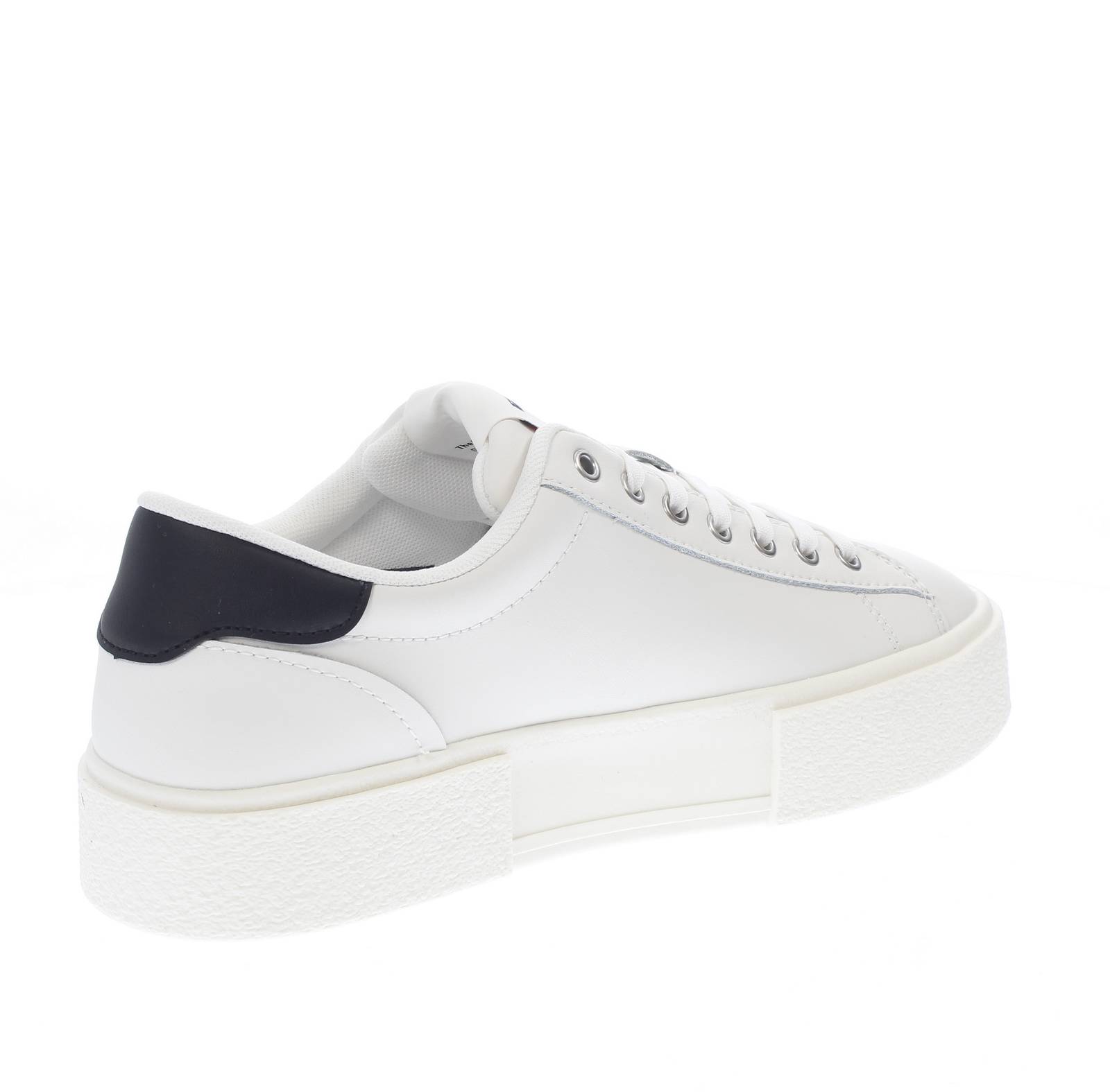 TOMMY HILFIGER Foxing Flatform - Sneakers in Pelle Donna bianco Foto 4