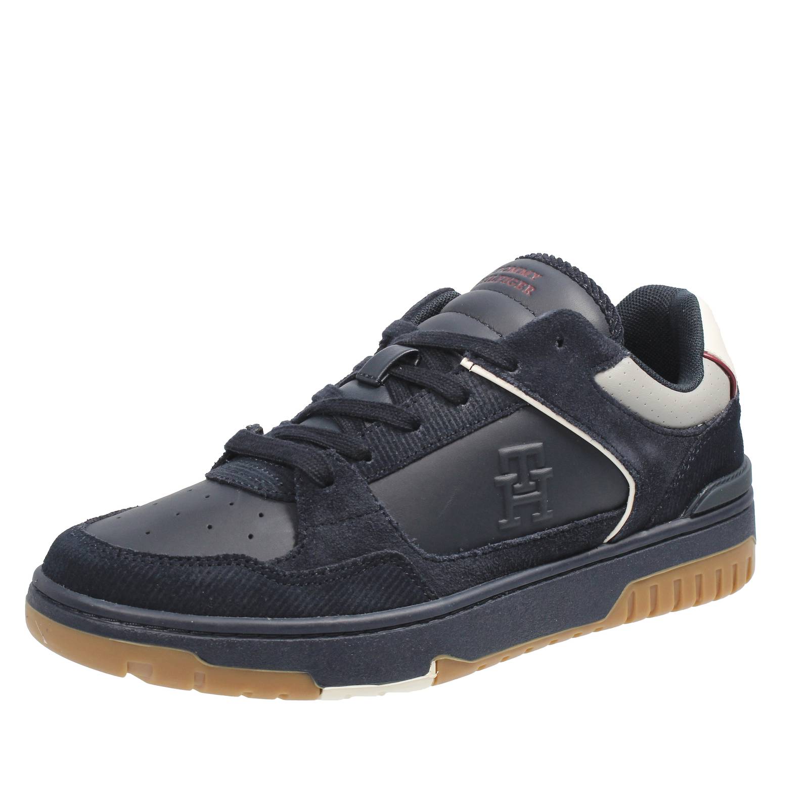 TOMMY HILFIGER Basket Street - Sneakers basse in Pelle Uomo blu