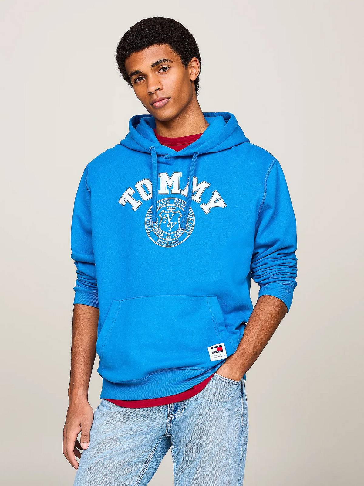 TOMMY HILFIGER TJM REG WASHED PREP EXPLR HOODIE Man blue Photo 2