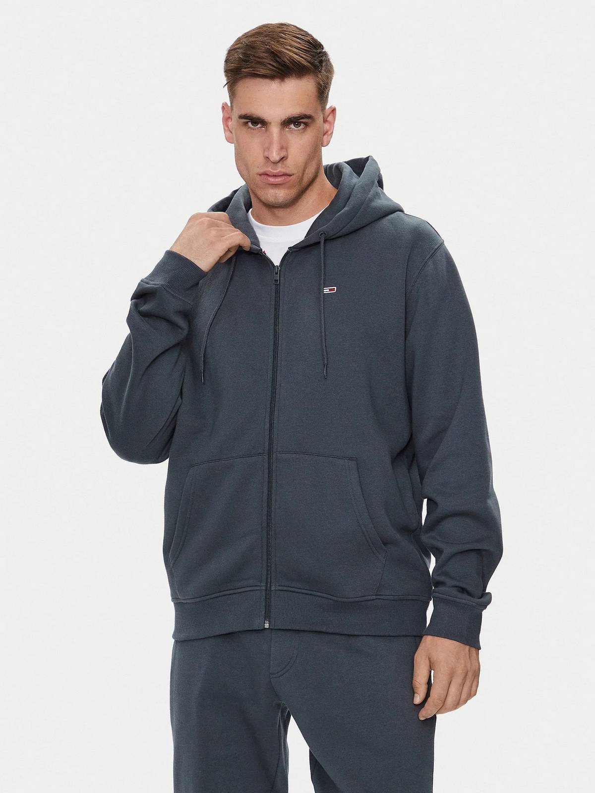 TOMMY HILFIGER TJM REG S FLAG ZIP THRU Herren grau