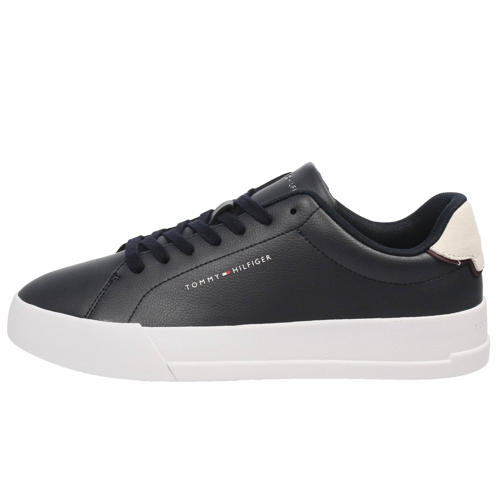 TOMMY HILFIGER Court Leather - Low Leather Sneakers Man blue Photo 3
