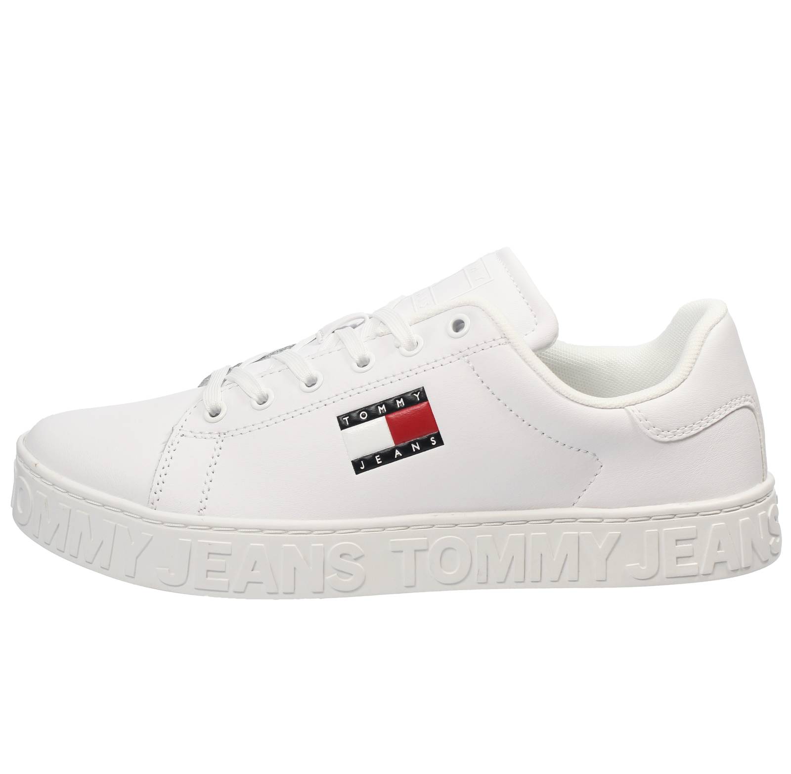 TOMMY HILFIGER TJW Logo Outsole - Sneakers basse in Pelle Donna bianco Foto 3