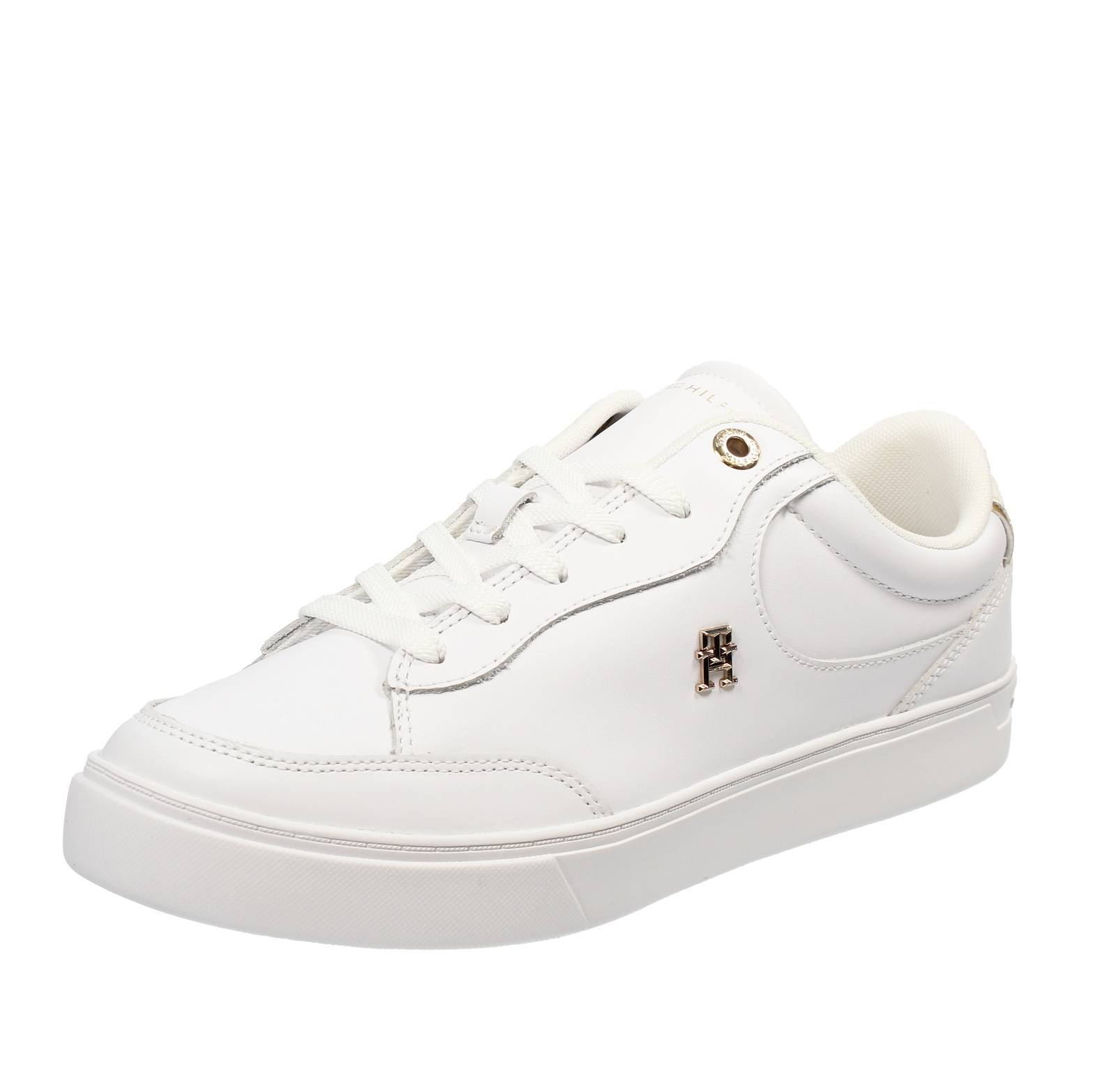 TOMMY HILFIGER Chic Court Essentials - Sneakers aus Leder Damen weiß