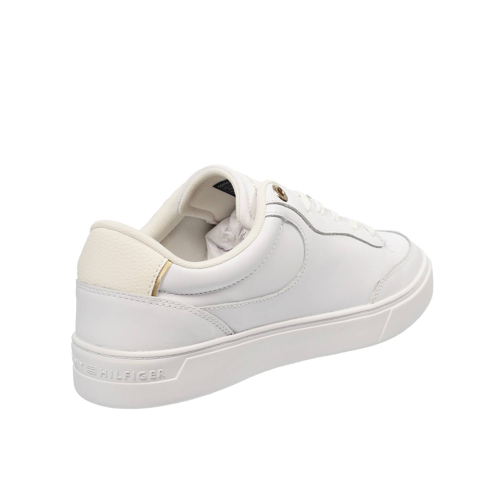 TOMMY HILFIGER Essentiali Chic Court - Sneakers in Pelle Donna bianco Foto 4