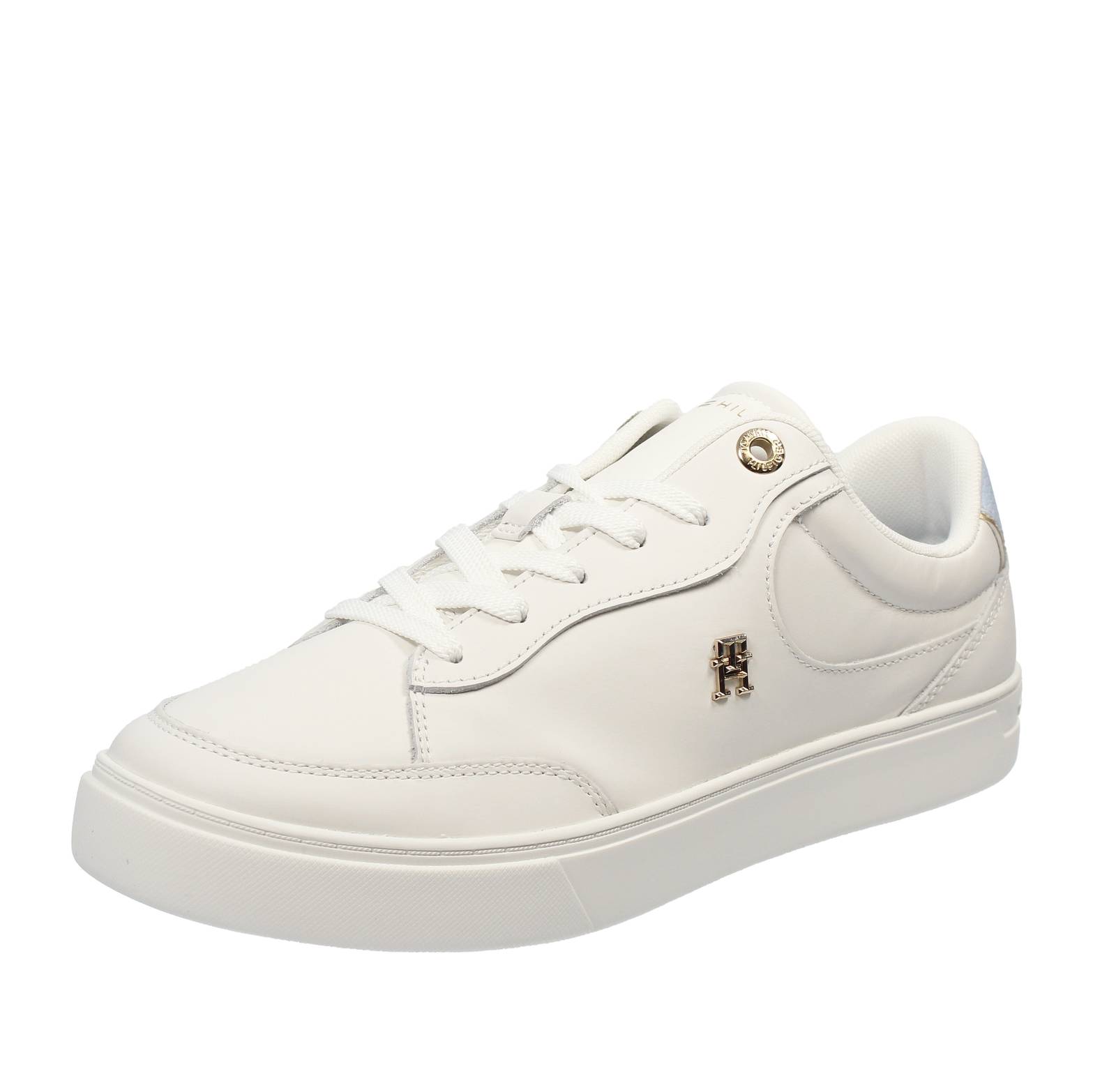 TOMMY HILFIGER Chic Court Essentials - Sneakers aus Leder Damen weiß