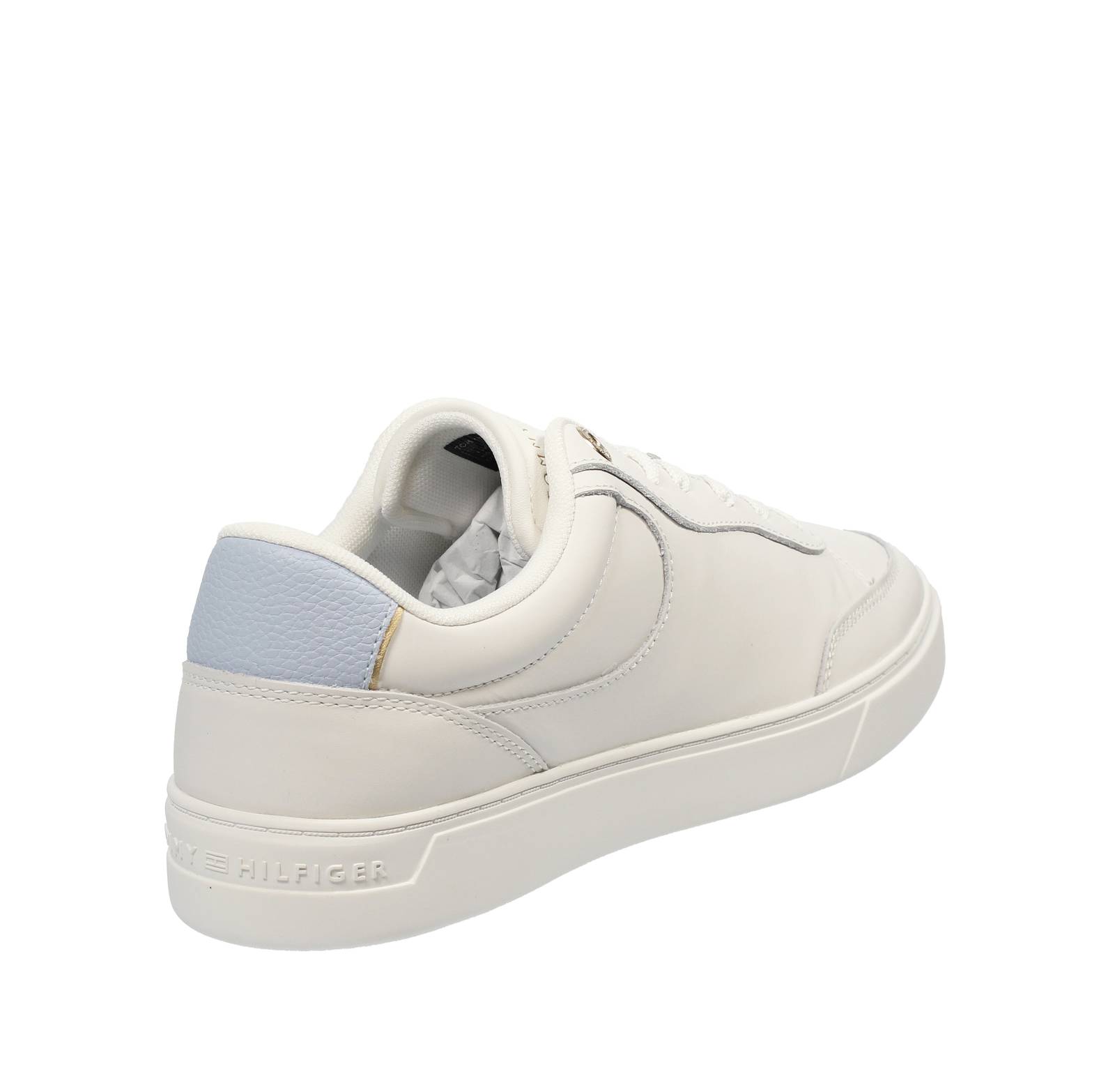 TOMMY HILFIGER Essentiali Chic Court - Sneakers in Pelle Donna bianco Foto 4