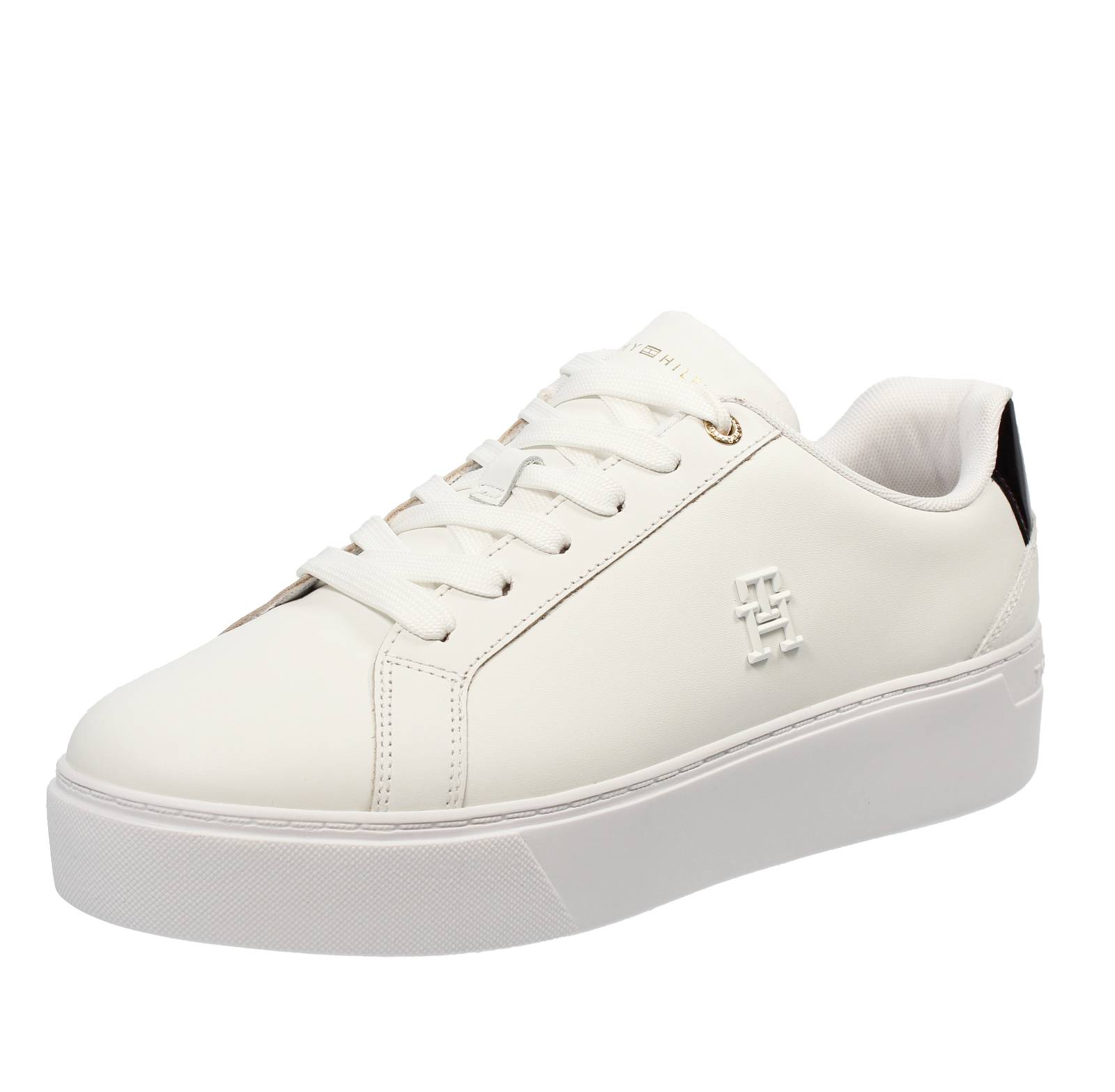 TOMMY HILFIGER Plateau Court - Sneakers aus Leder Damen weiß