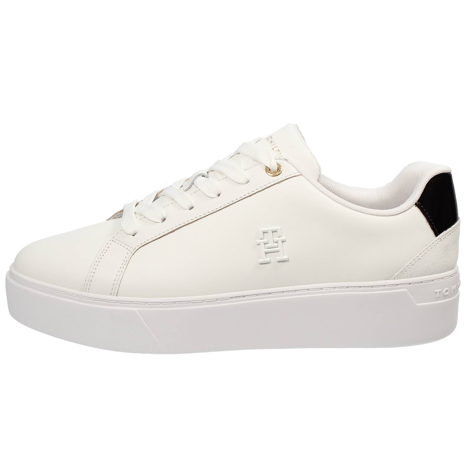 TOMMY HILFIGER Platform Court - Sneakers in Pelle Donna bianco Foto 3