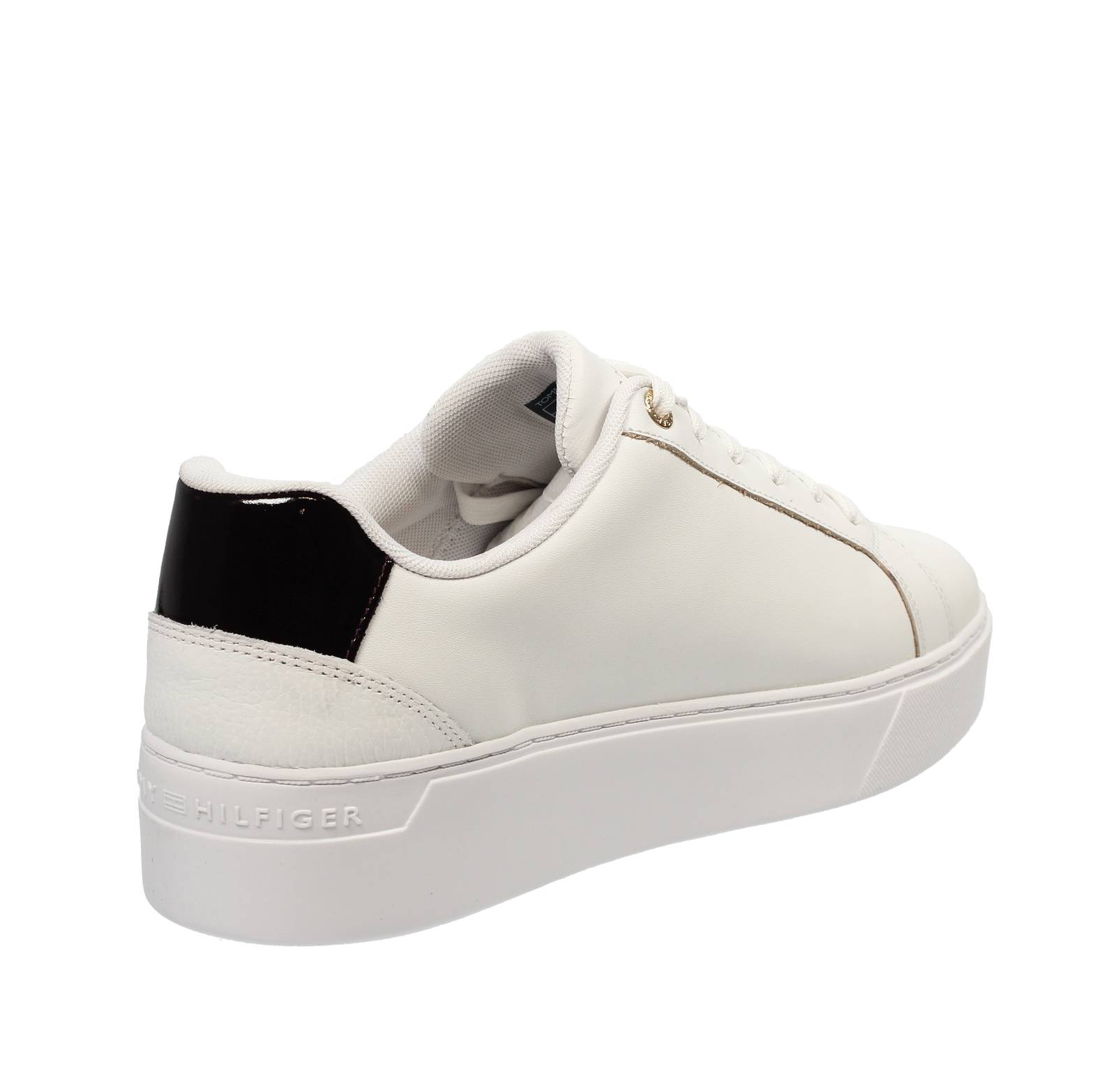 TOMMY HILFIGER Platform Court - Sneakers in Pelle Donna bianco Foto 4
