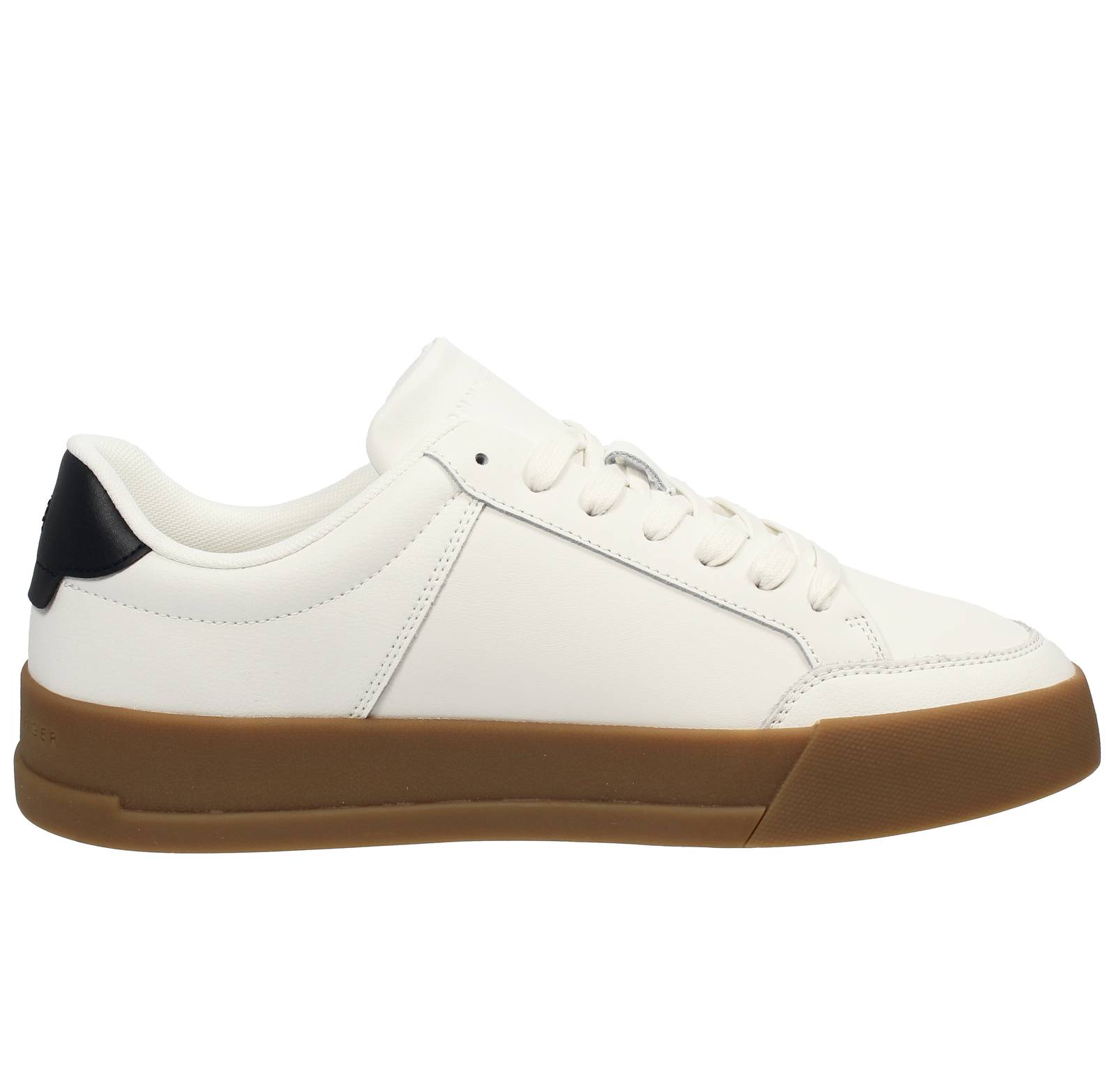 TOMMY HILFIGER TH Court Mix - Sneakers in Pelle Uomo bianco Foto 2