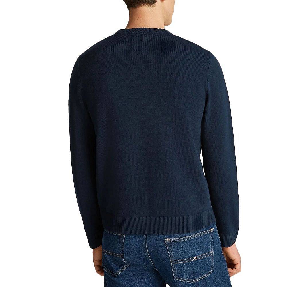 TOMMY HILFIGER Linear small chest sweater Uomo blu Foto 2