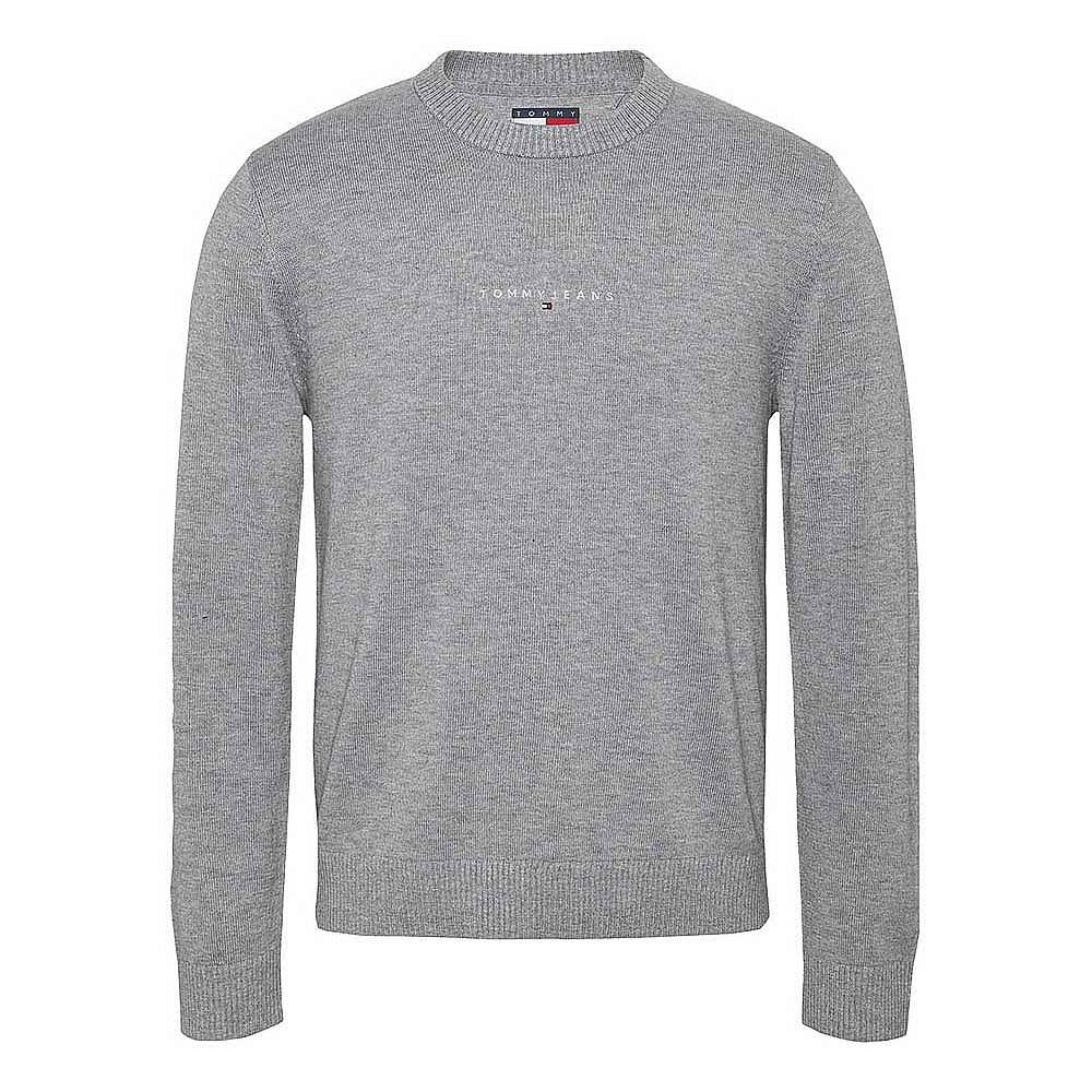 TOMMY HILFIGER Lineare kleine Brust Pullover Herren grau