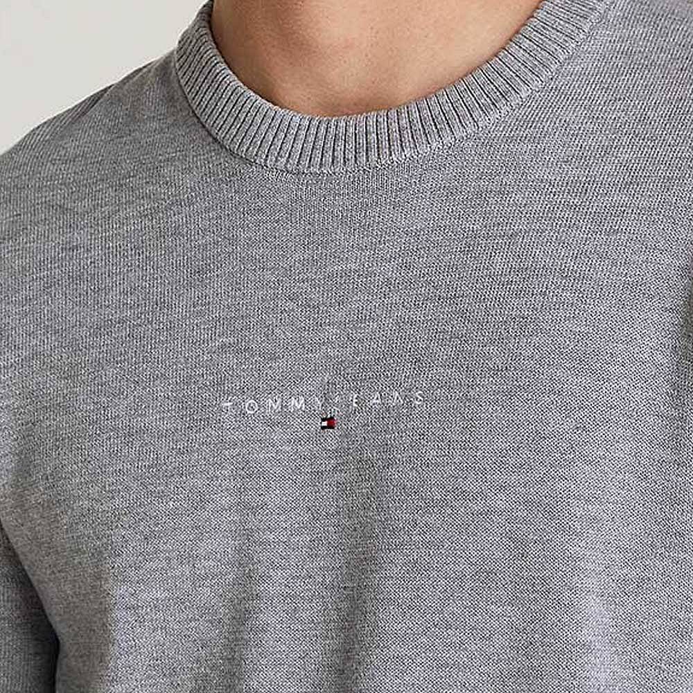 TOMMY HILFIGER Linear small chest sweater Uomo grigio Foto 2