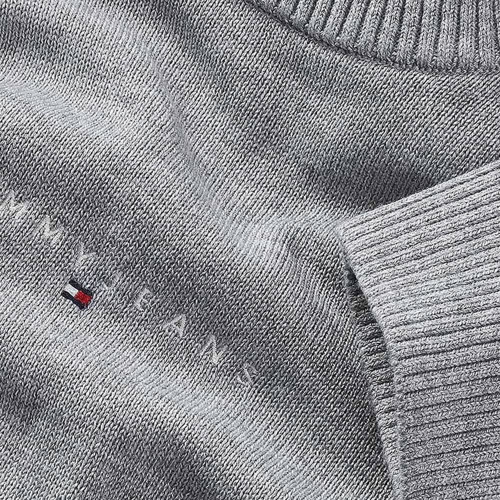 TOMMY HILFIGER Linear small chest sweater Uomo grigio Foto 3
