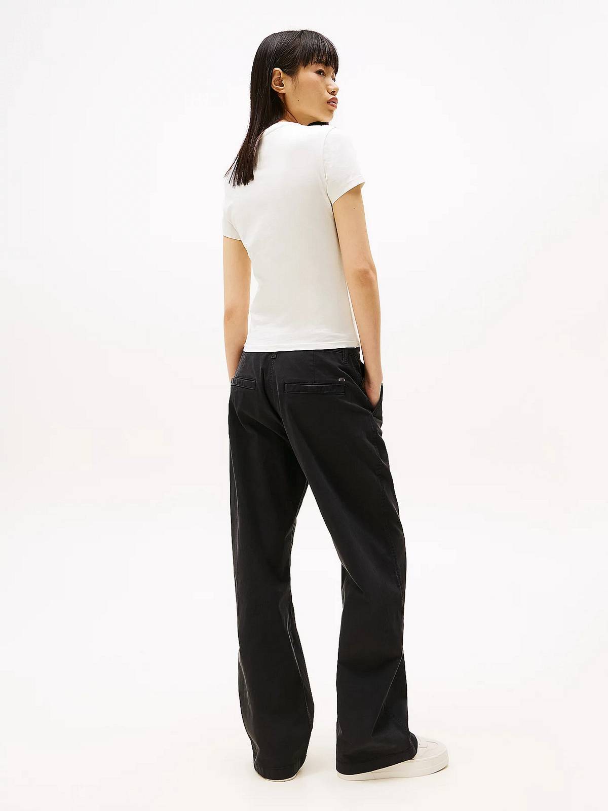 TOMMY HILFIGER T-shirt Slim linear SS Femme blanc Photo 3