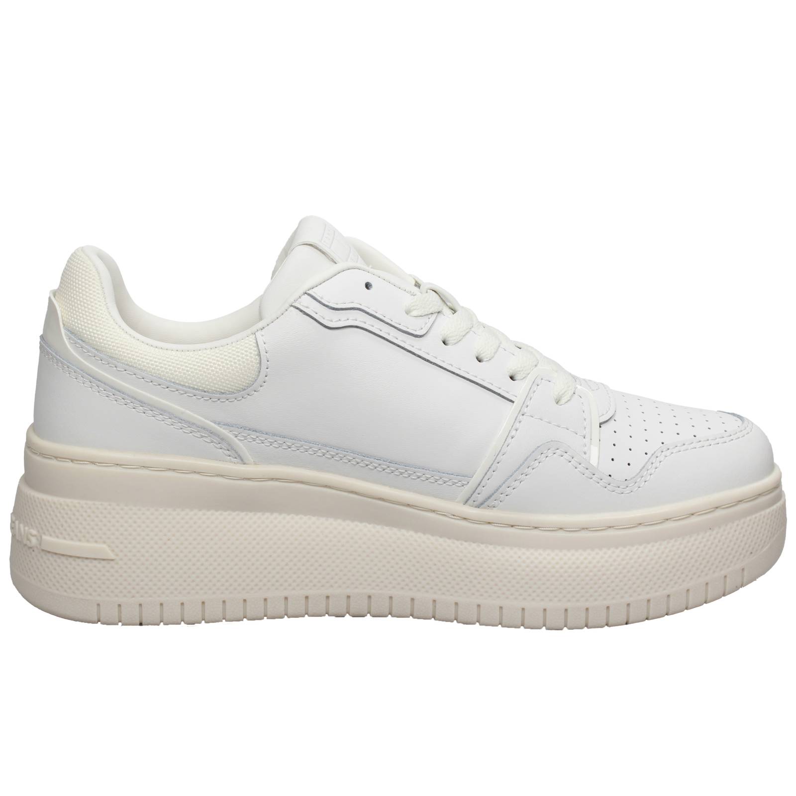 TOMMY HILFIGER TJW Retro Basket- Leather Platform Sneakers Woman white Photo 2
