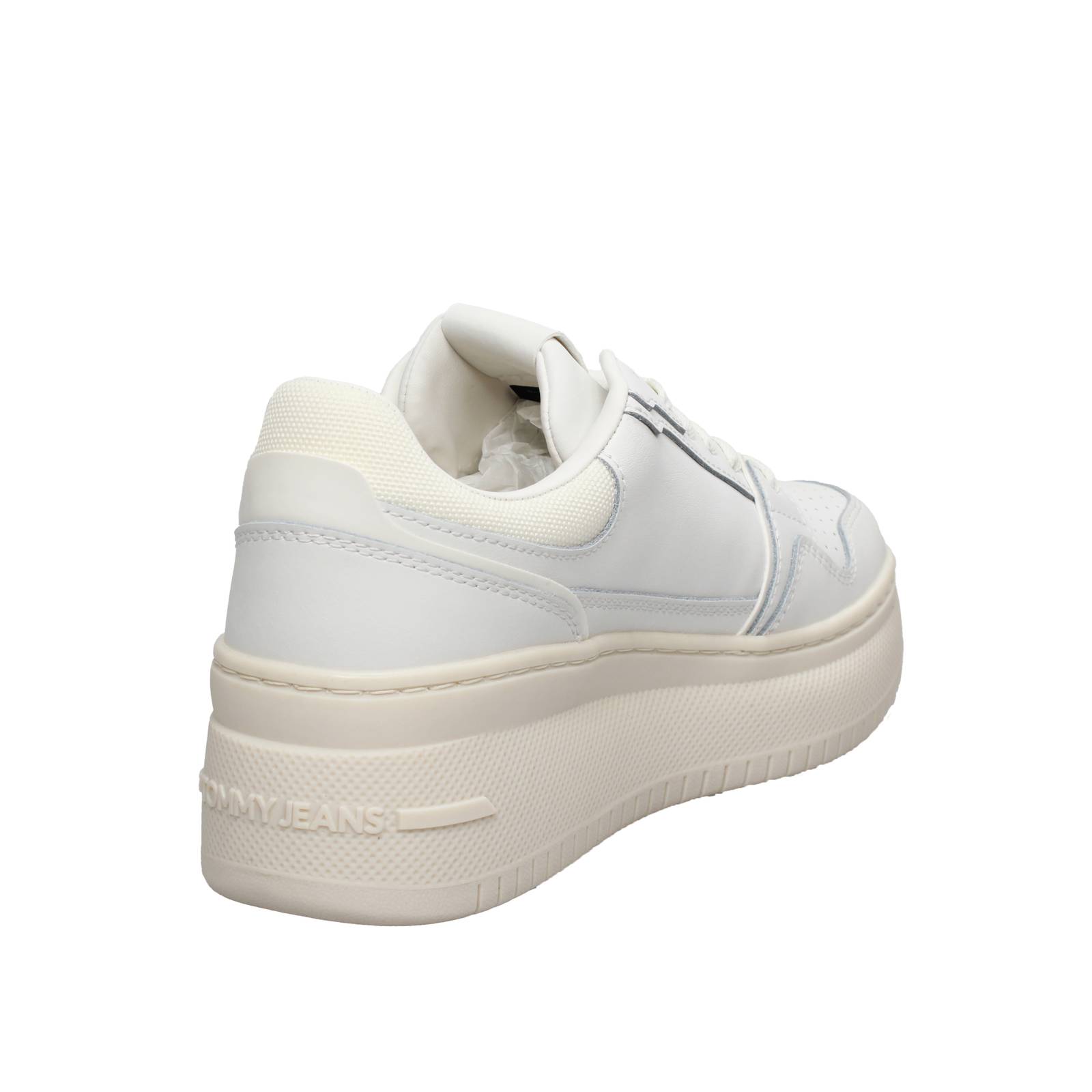 TOMMY HILFIGER TJW Retro Basket- Leather Platform Sneakers Woman white Photo 4