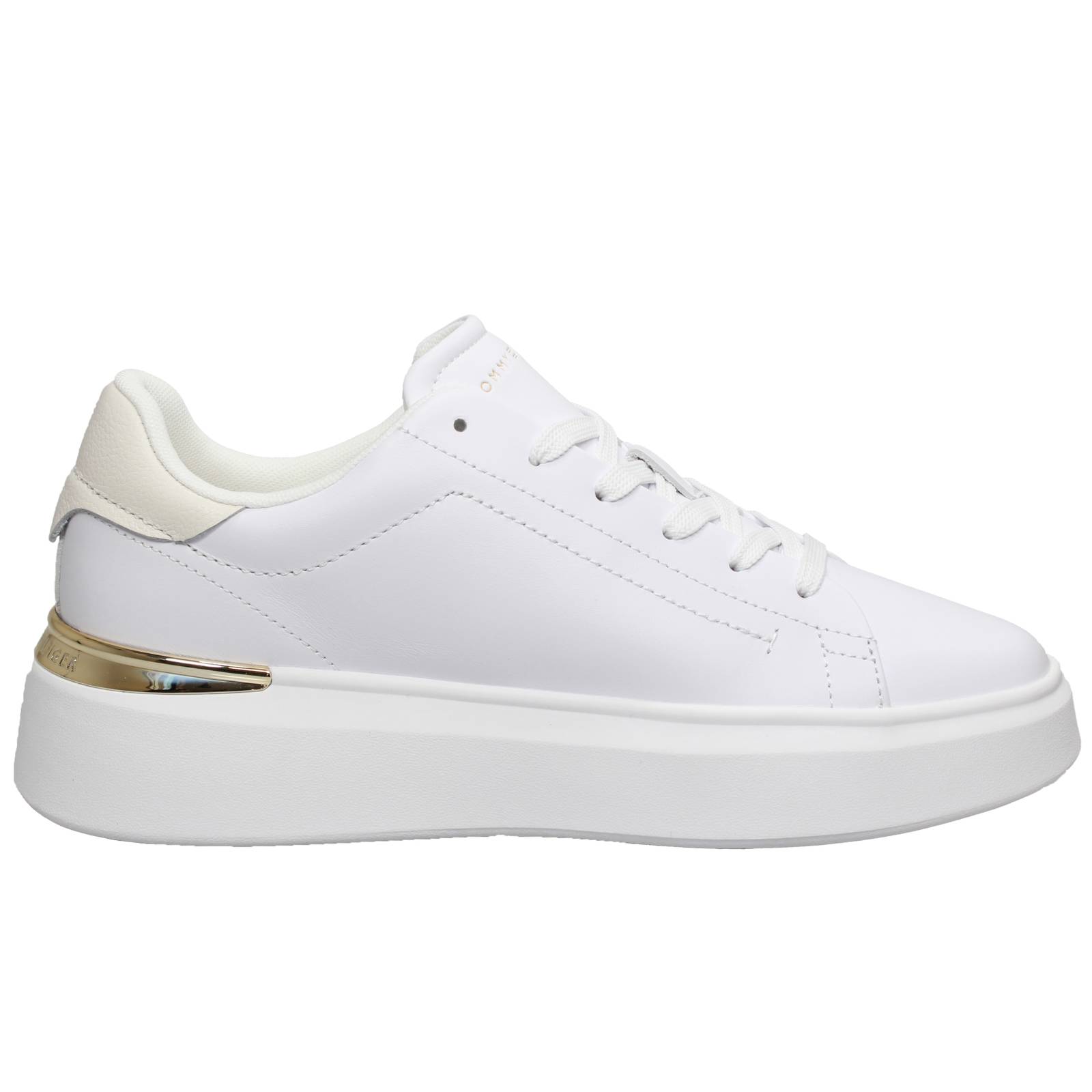 TOMMY HILFIGER TH Court Fashion - Leather Platform Sneakers Woman white Photo 2