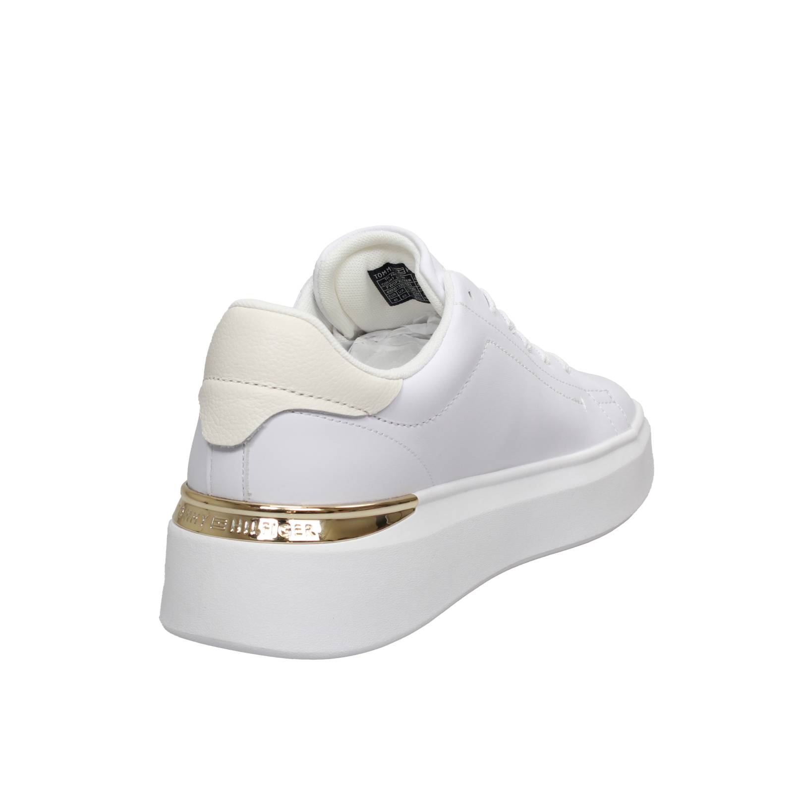 TOMMY HILFIGER TH Court Fashion - Leather Platform Sneakers Woman white Photo 4