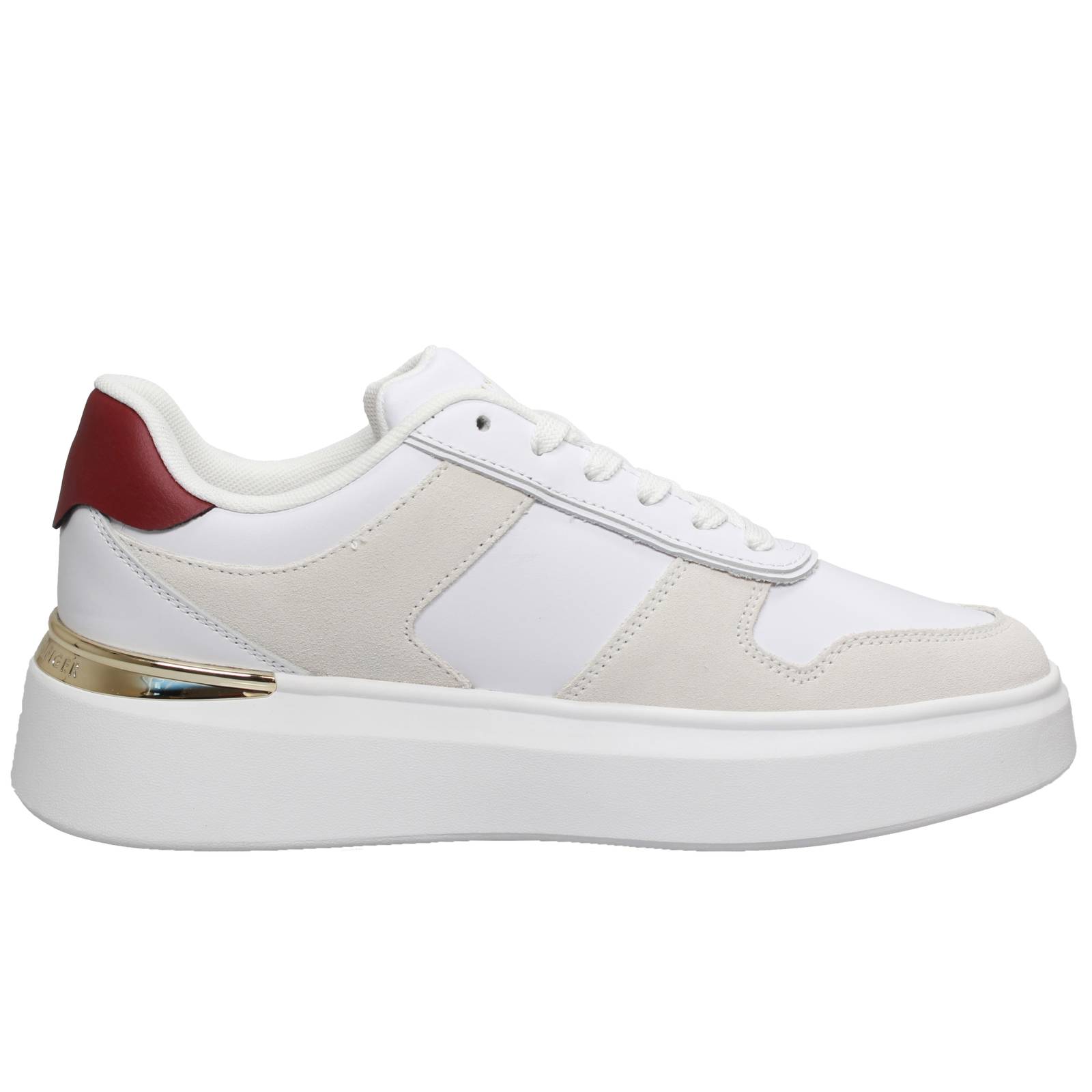 TOMMY HILFIGER TH Court Fashion - Leather Platform Sneakers Woman white Photo 2