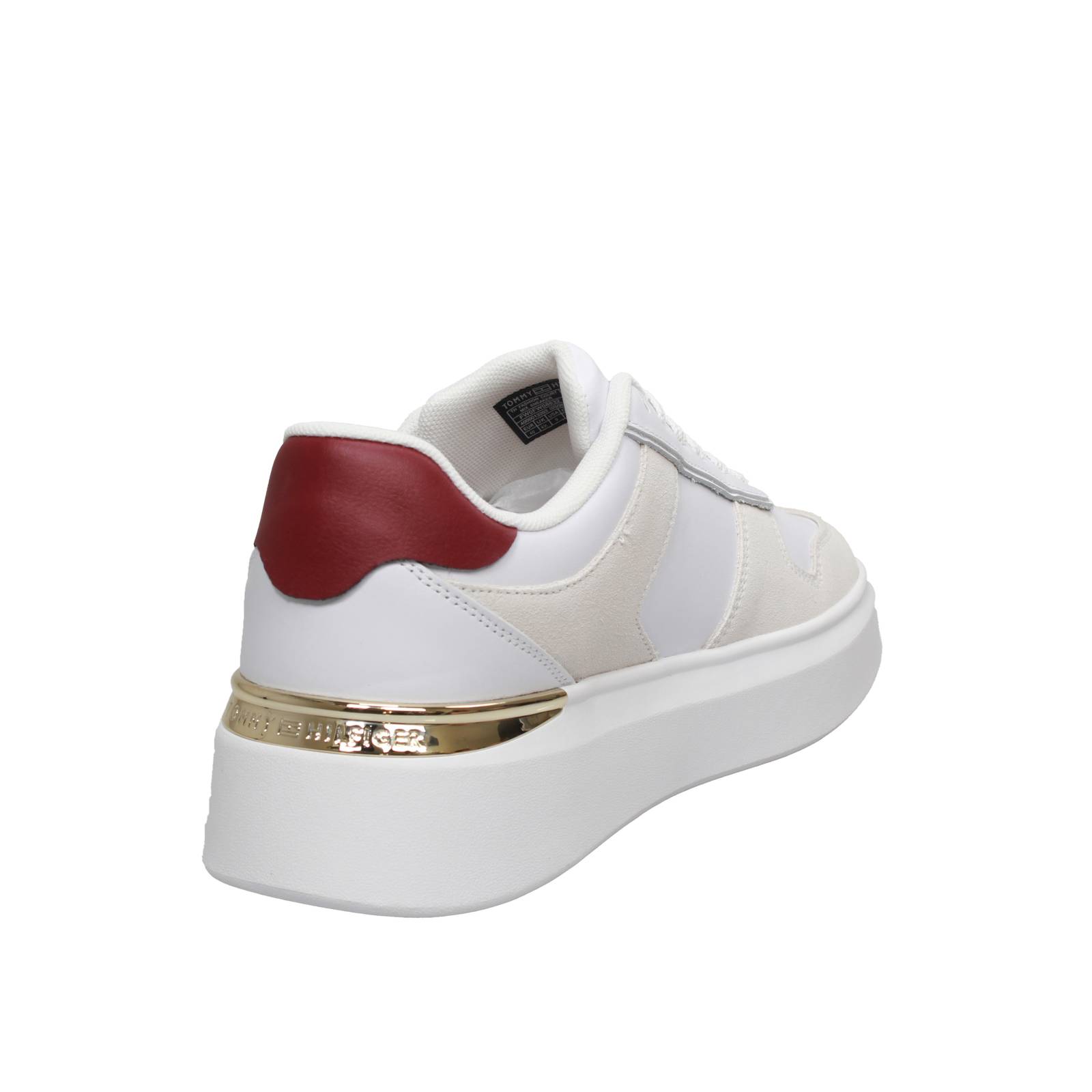 TOMMY HILFIGER TH Court Fashion - Leather Platform Sneakers Woman white Photo 4