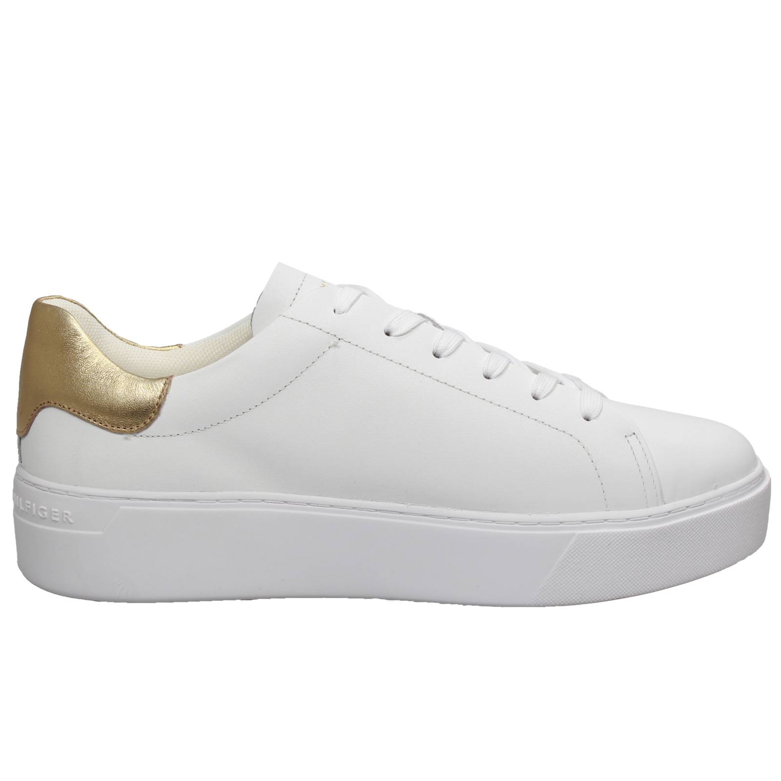 TOMMY HILFIGER TH Essential - Leather Platform Sneakers Woman white Photo 2
