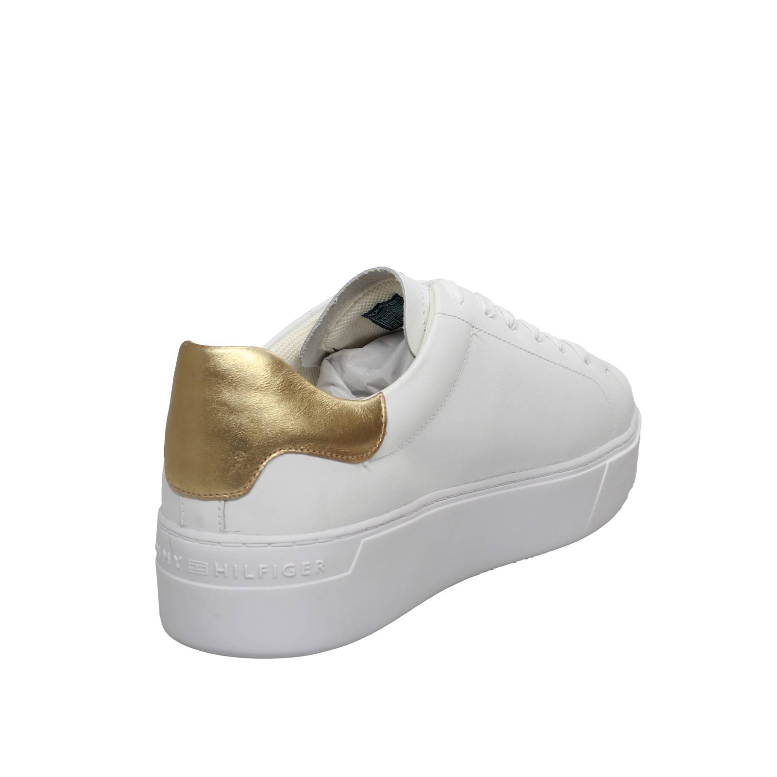 TOMMY HILFIGER TH Essential - Leather Platform Sneakers Woman white Photo 4