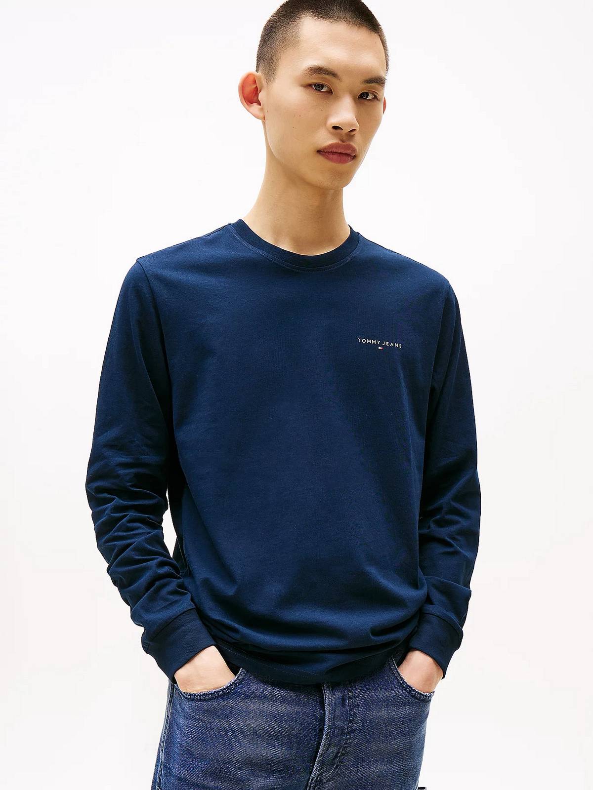 TOMMY HILFIGER Long Sleeve Tee Man blue Photo 2