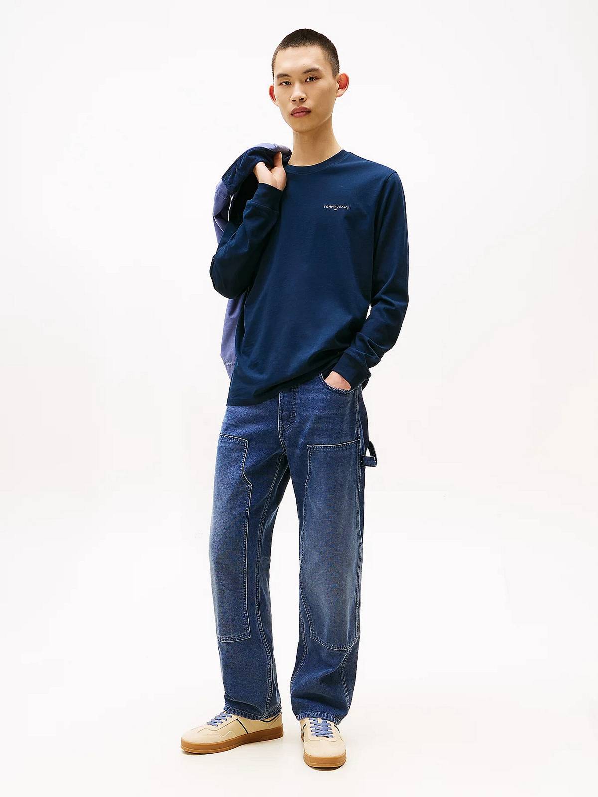 TOMMY HILFIGER Long Sleeve Tee Man blue Photo 4