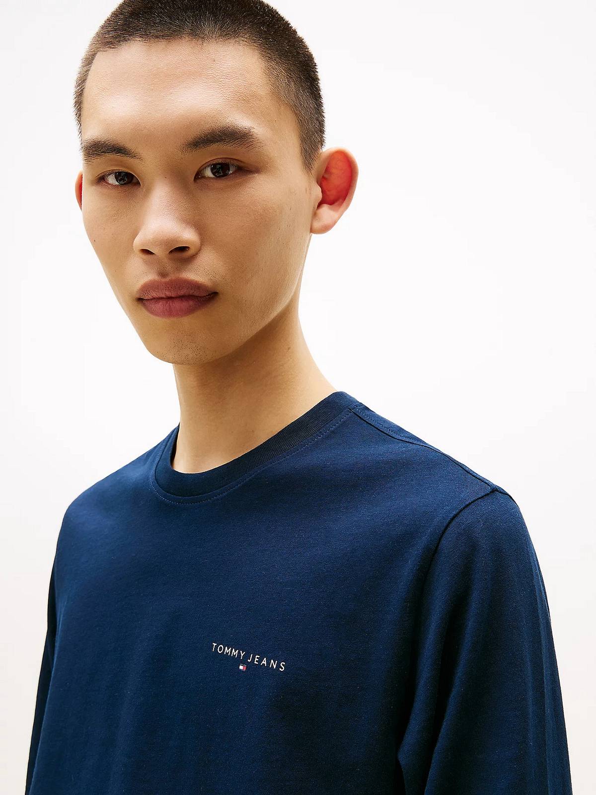 TOMMY HILFIGER Long Sleeve Tee Man blue Photo 3
