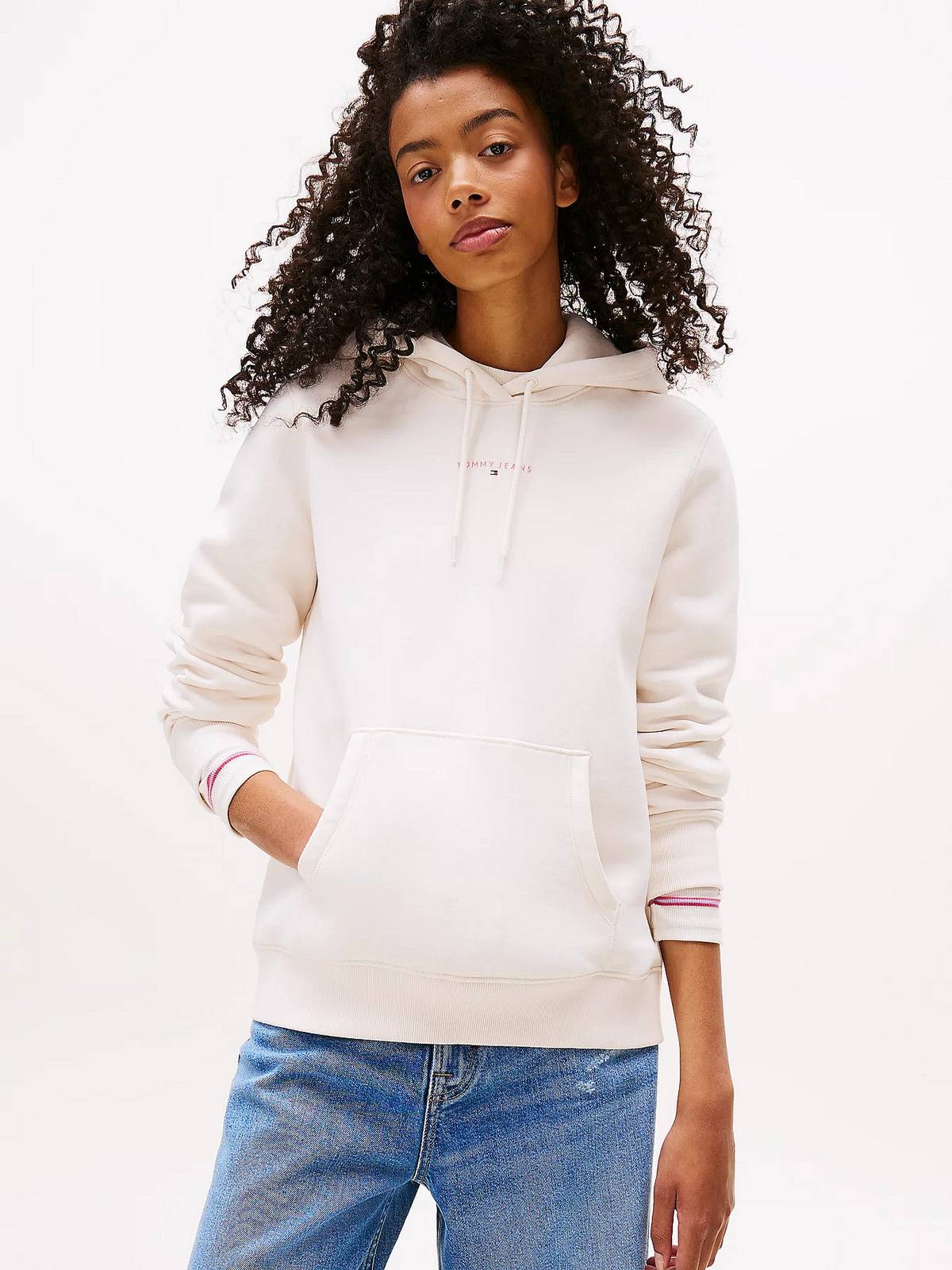 TOMMY HILFIGER Sweat à capuche Reg Femme blanc Photo 2