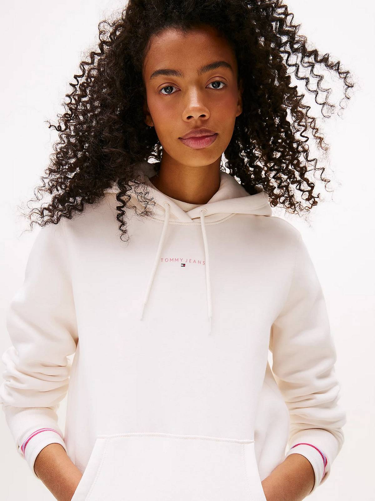 TOMMY HILFIGER Sweat à capuche Reg Femme blanc Photo 3