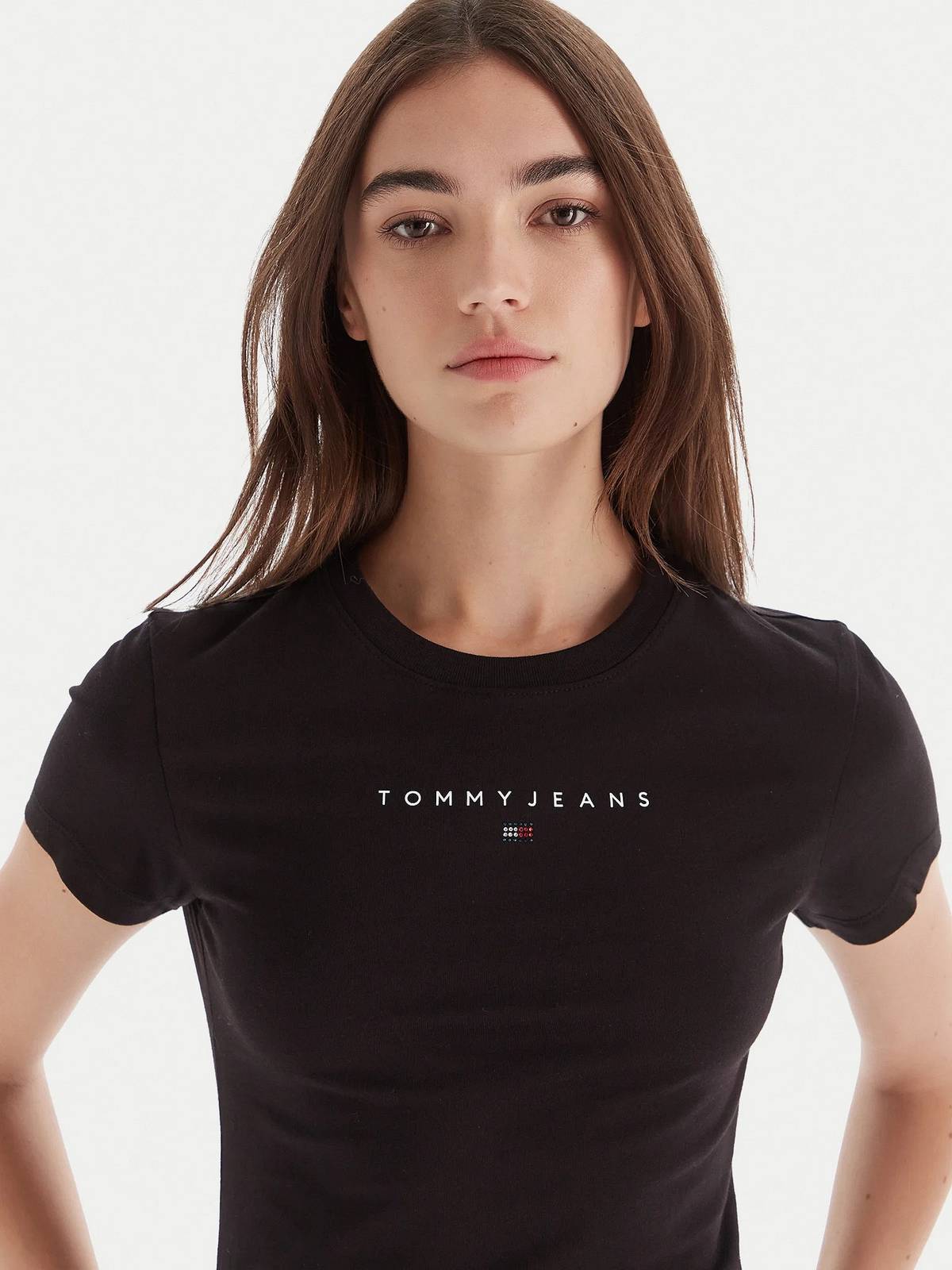 TOMMY HILFIGER Slim Bling Tee Woman black Photo 4