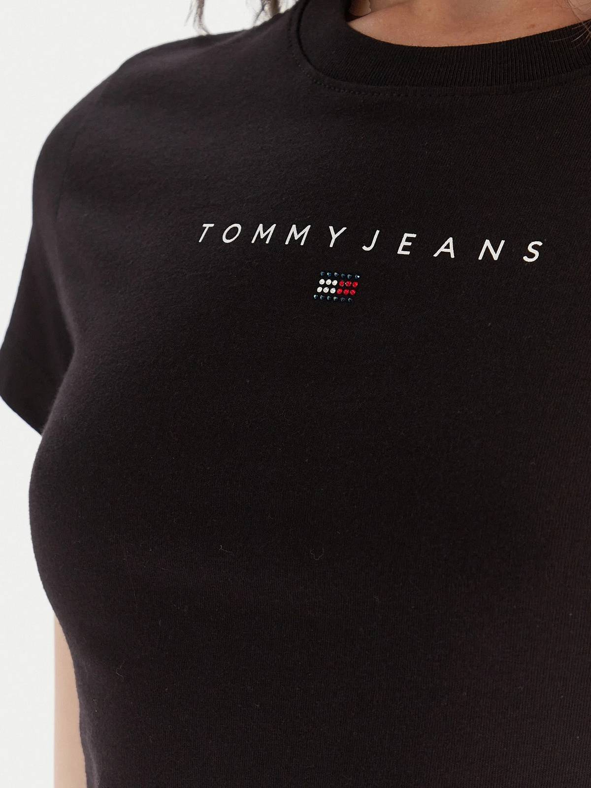 TOMMY HILFIGER Slim Bling Tee Woman black Photo 3