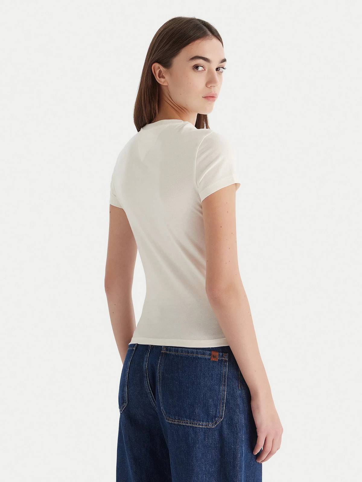 TOMMY HILFIGER Slim Bling Tee Woman white Photo 2