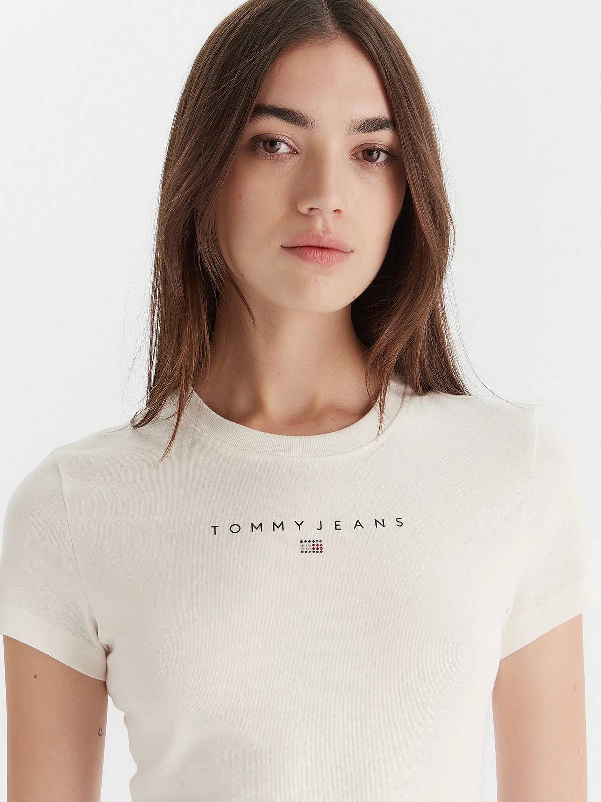 TOMMY HILFIGER Slim Bling Tee Woman white Photo 4