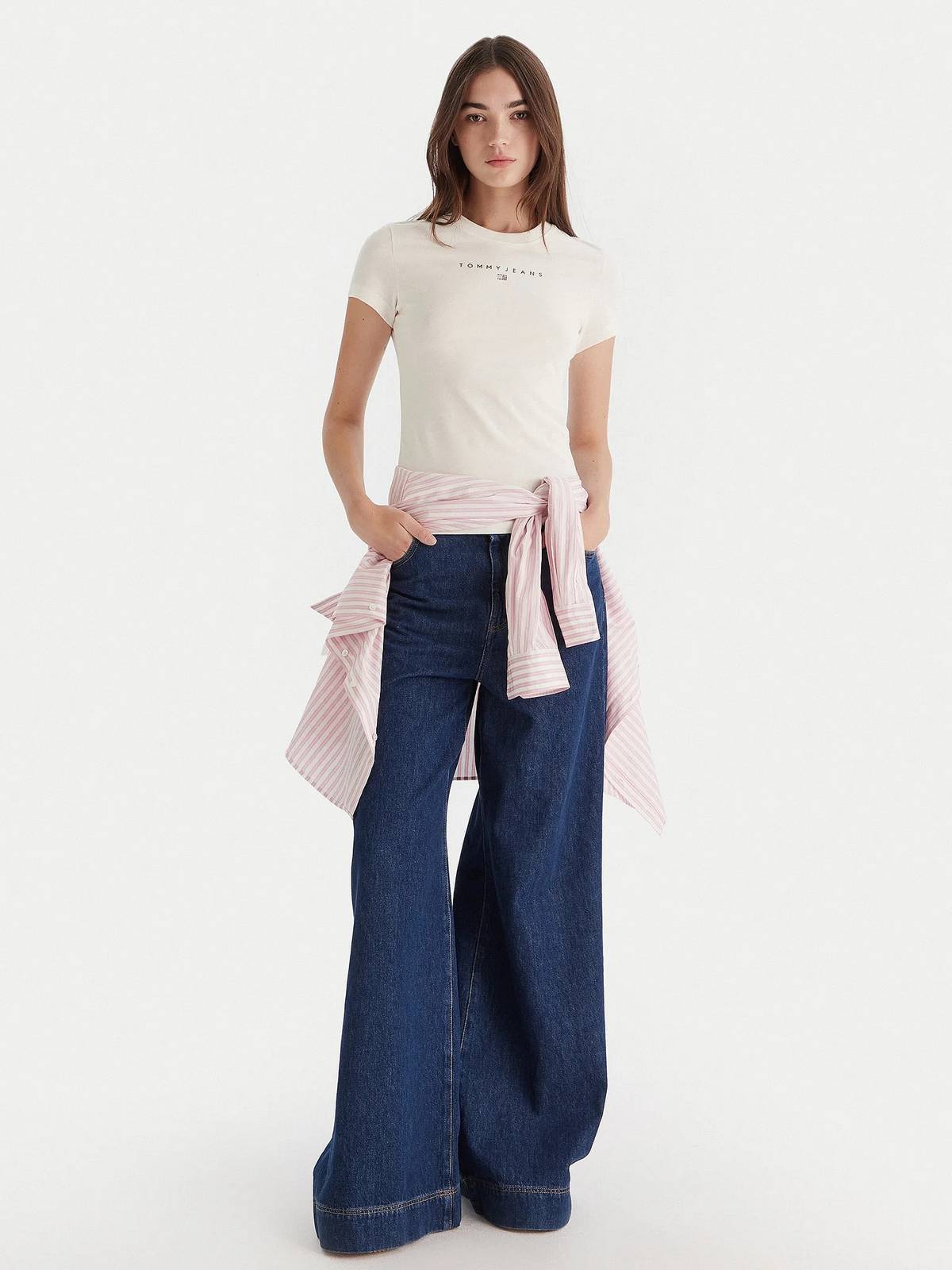 TOMMY HILFIGER Slim Bling Tee Woman white Photo 5