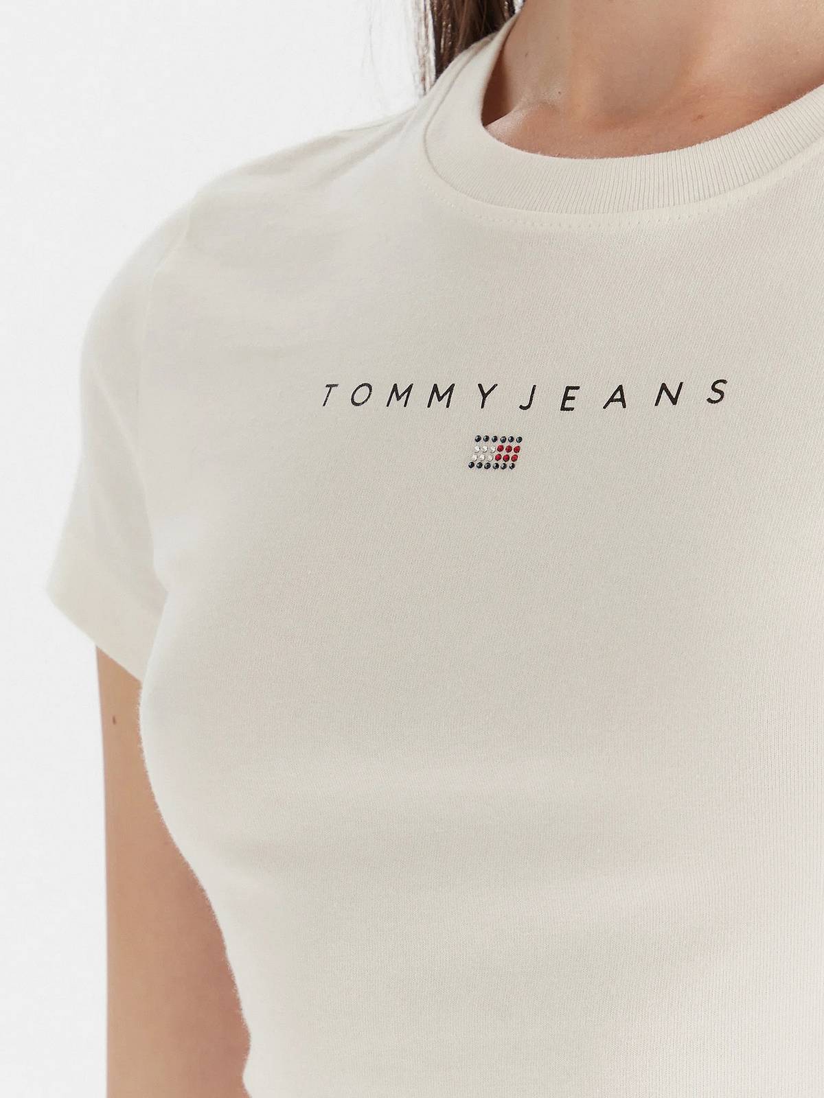 TOMMY HILFIGER Slim Bling Tee Woman white Photo 3