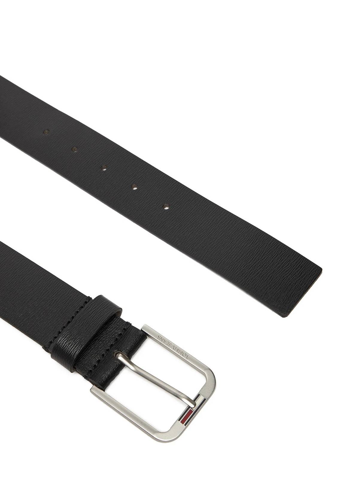 TOMMY HILFIGER austin belt distressed Man black Photo 2